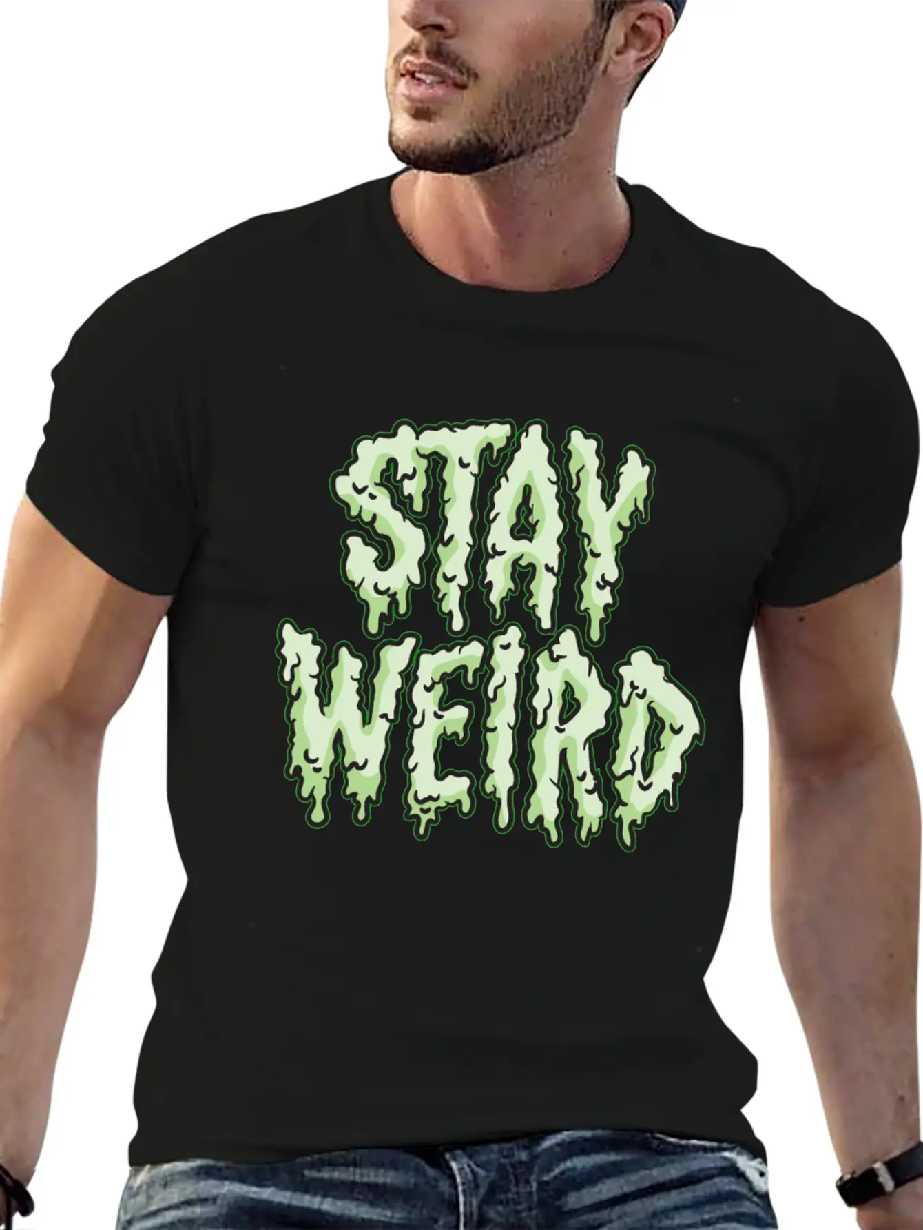 Stay Weird Stylish Everyday T-Shirt – Unisex Basic Cotton Tee