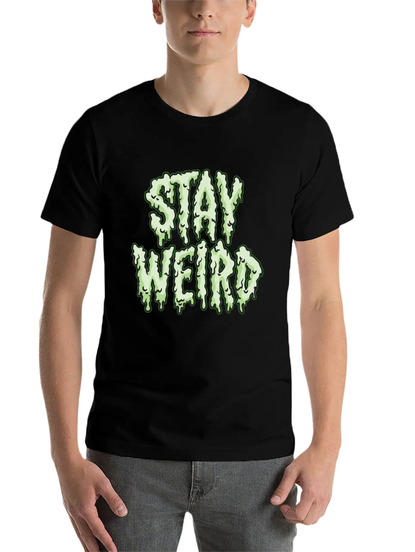 Stay Weird Stylish Everyday T-Shirt – Unisex Basic Cotton Tee