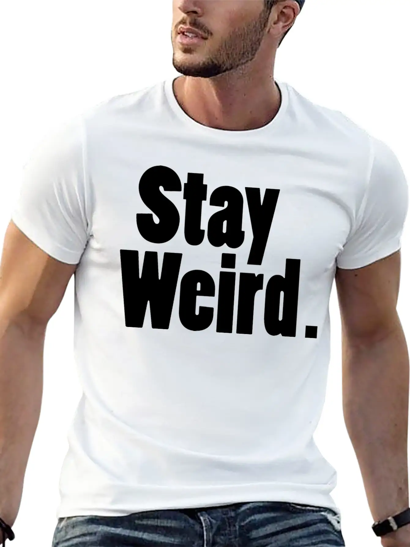 Stay Weird Unisex Short Sleeve Soft Cotton T-Shirt – Casual Everyday Wear