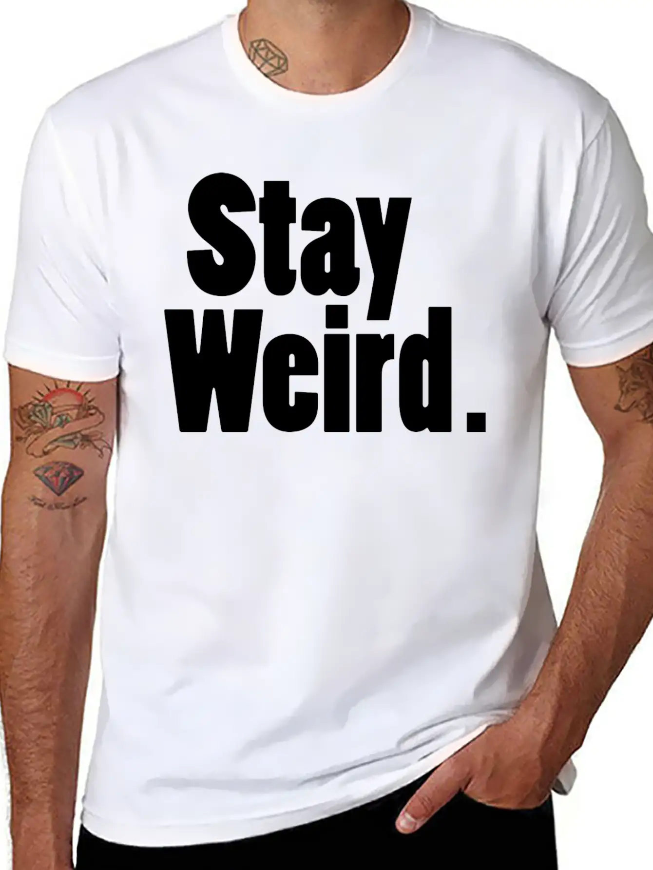 Stay Weird Unisex Short Sleeve Soft Cotton T-Shirt – Casual Everyday Wear