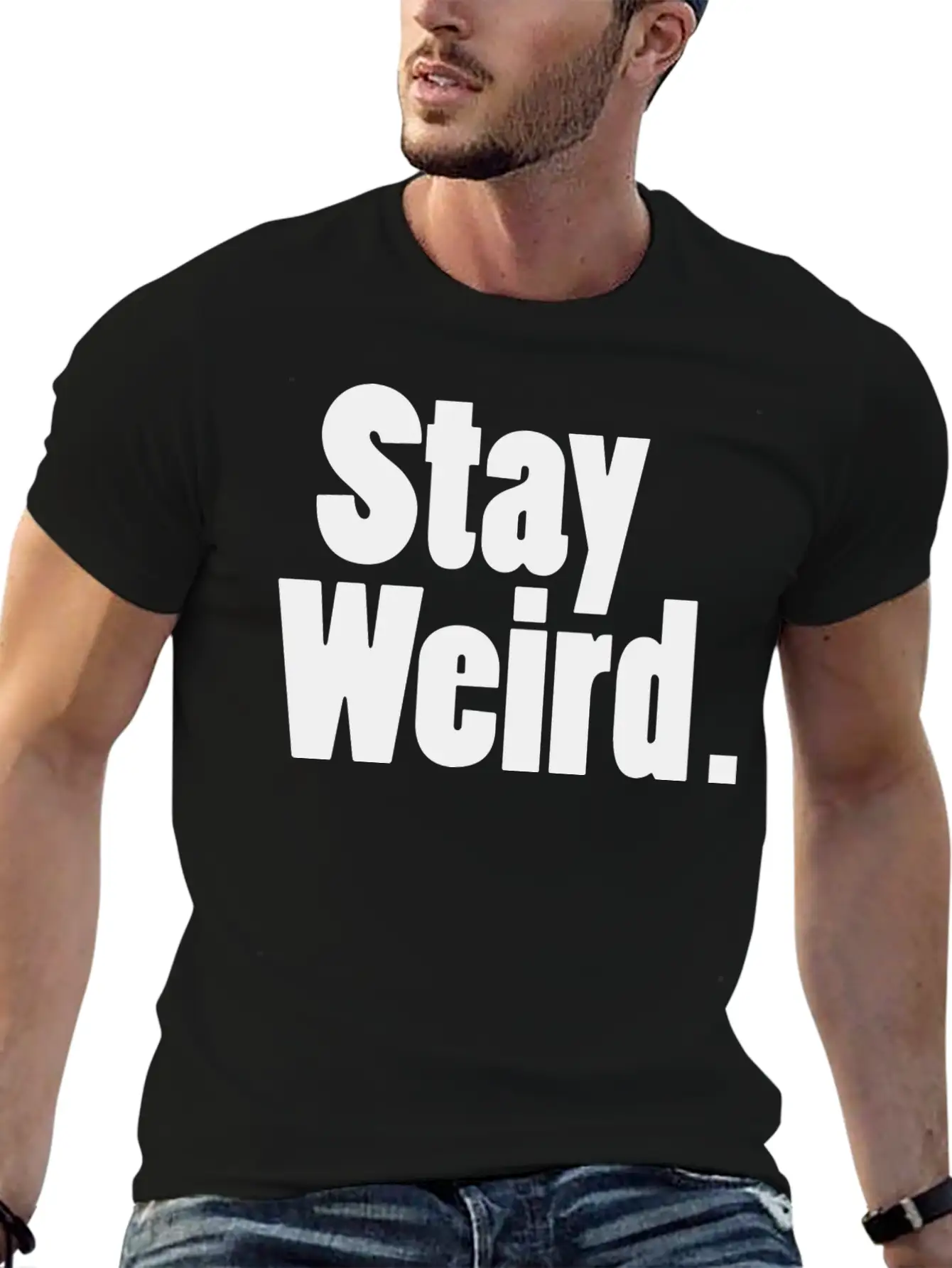 Stay Weird Unisex Short Sleeve Soft Cotton T-Shirt – Casual Everyday Wear