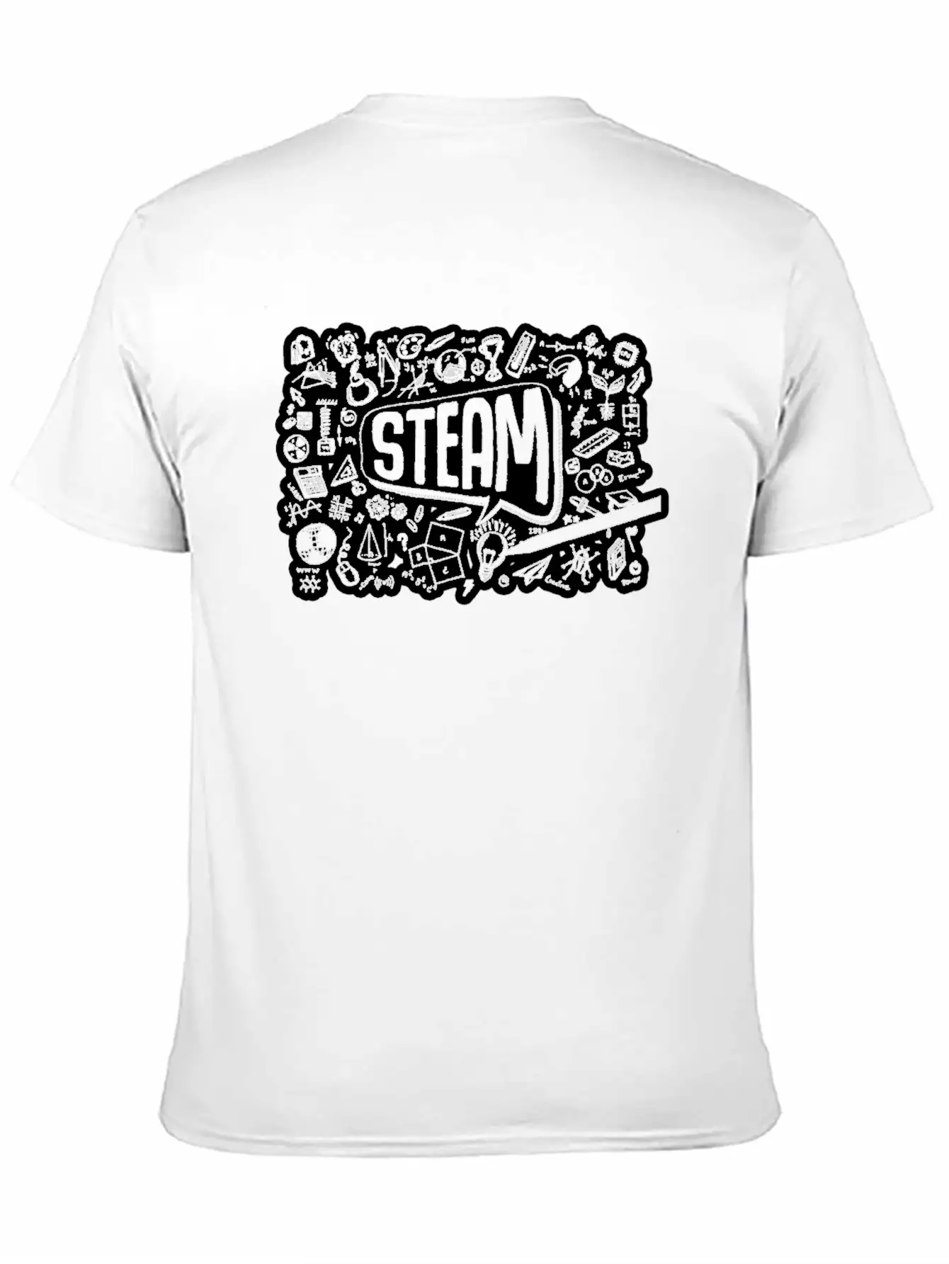 STEAM Thought Cloud Science Engineering Art STEM Timeless Short Sleeve Tee – Comfy And Minimalist Design