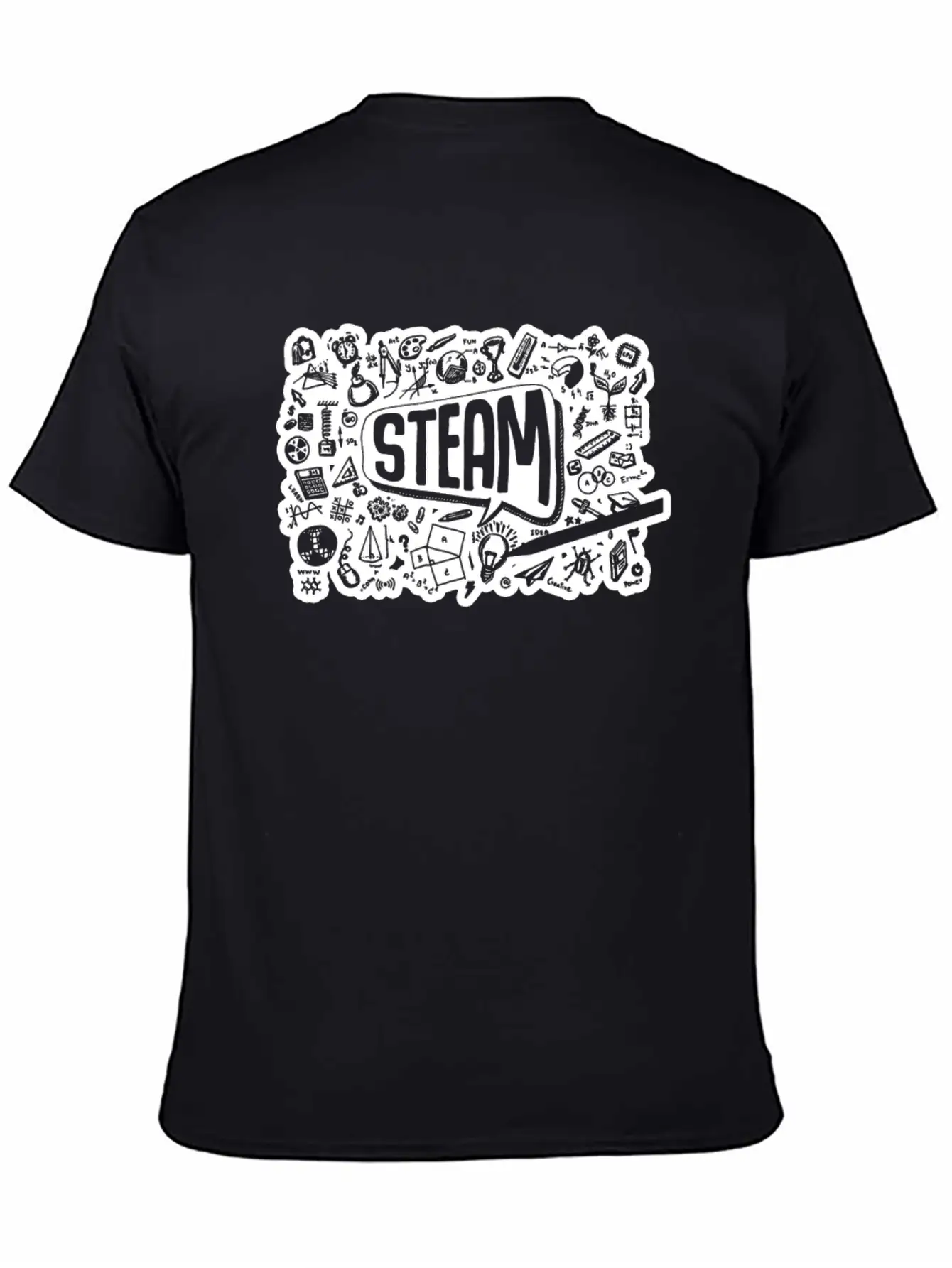 STEAM Thought Cloud Science Engineering Art STEM Timeless Short Sleeve Tee – Comfy And Minimalist Design