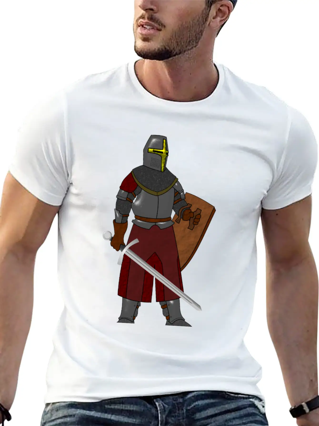 Steel Plate Armor Stylish Everyday T-Shirt – Unisex Basic Cotton Tee