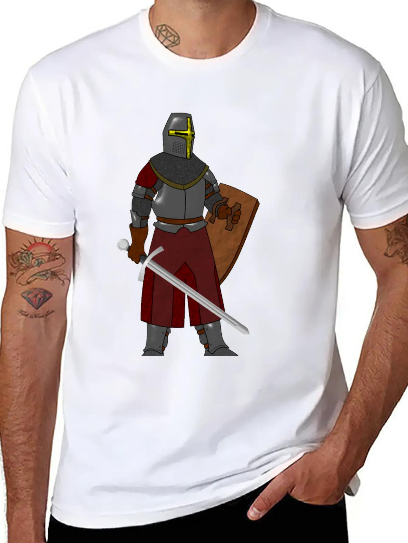 Steel Plate Armor Stylish Everyday T-Shirt – Unisex Basic Cotton Tee