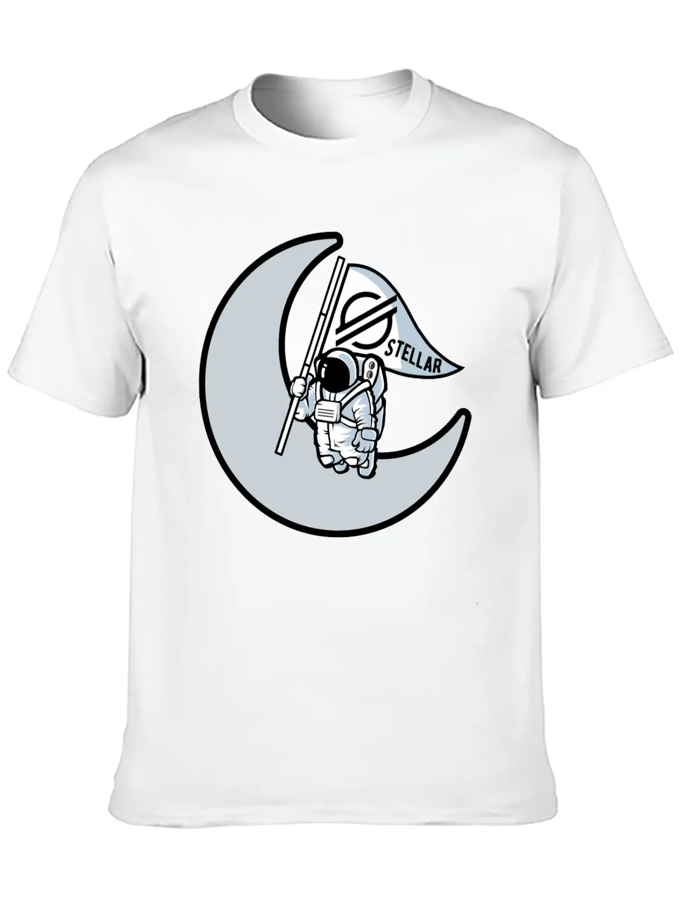Stellar To The Moon - Gift For Crypto Investor Stylish Everyday T-Shirt – Unisex Basic Cotton Tee