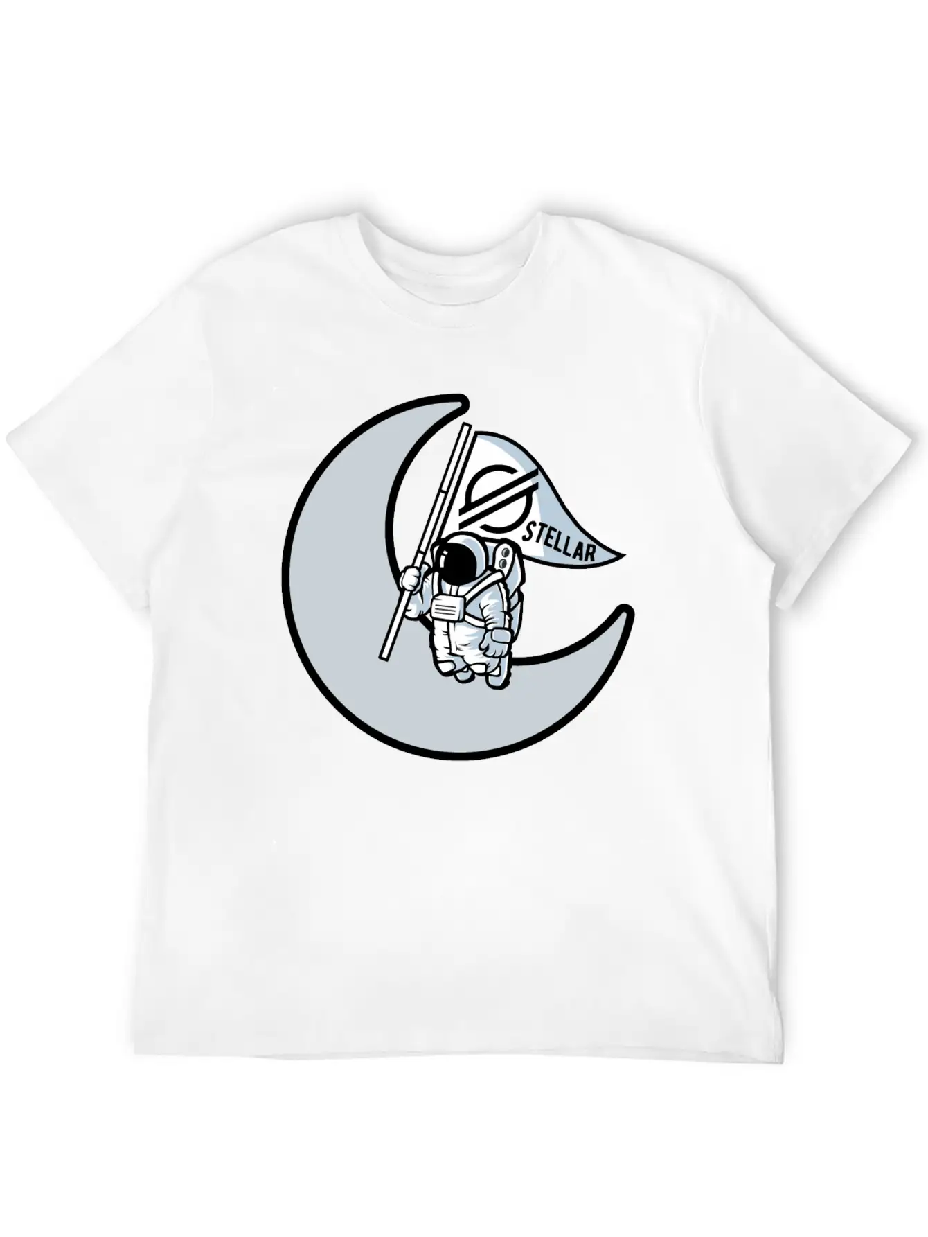 Stellar To The Moon - Gift For Crypto Investor Stylish Everyday T-Shirt – Unisex Basic Cotton Tee