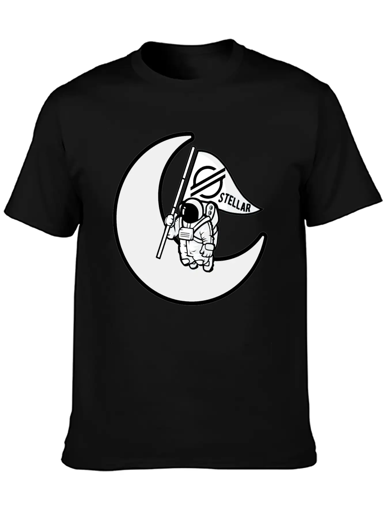 Stellar To The Moon - Gift For Crypto Investor Stylish Everyday T-Shirt – Unisex Basic Cotton Tee