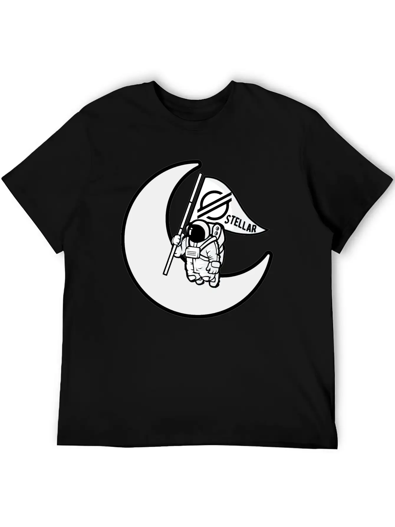 Stellar To The Moon - Gift For Crypto Investor Stylish Everyday T-Shirt – Unisex Basic Cotton Tee