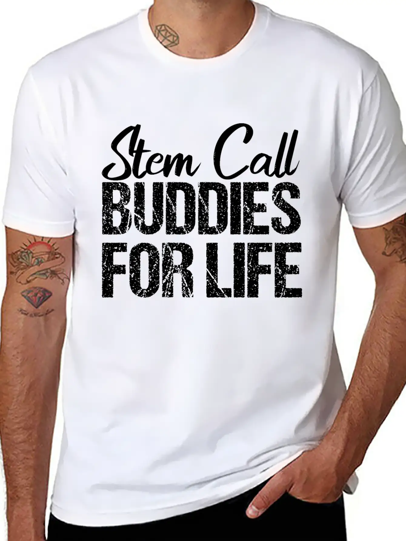 Stem Cell Stem Cell Buddies For Life Stylish Everyday T-Shirt – Unisex Basic Cotton Tee