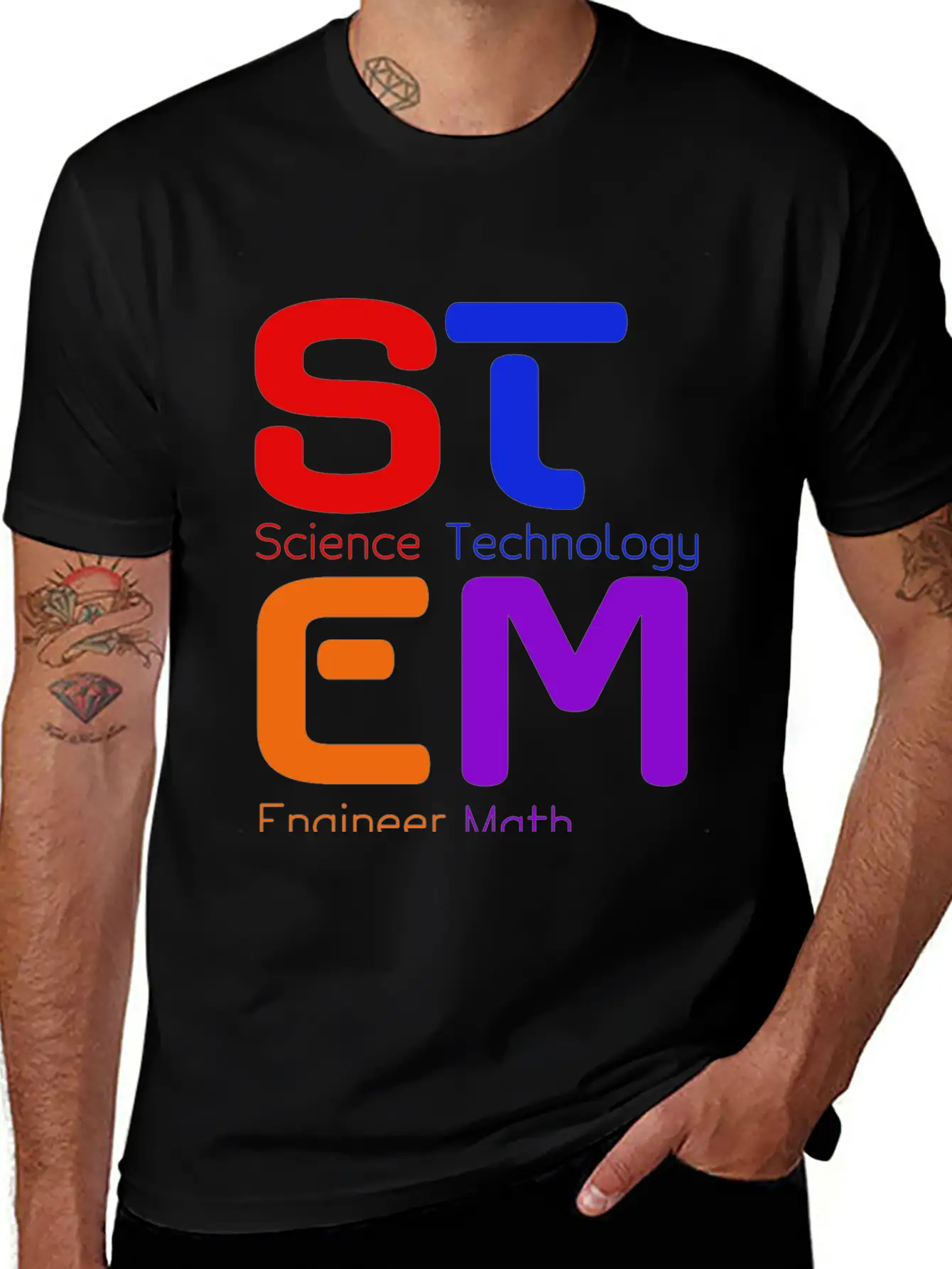 STEM Logo Basic Graphic T-Shirt – Daily Comfort In Soft Cotton