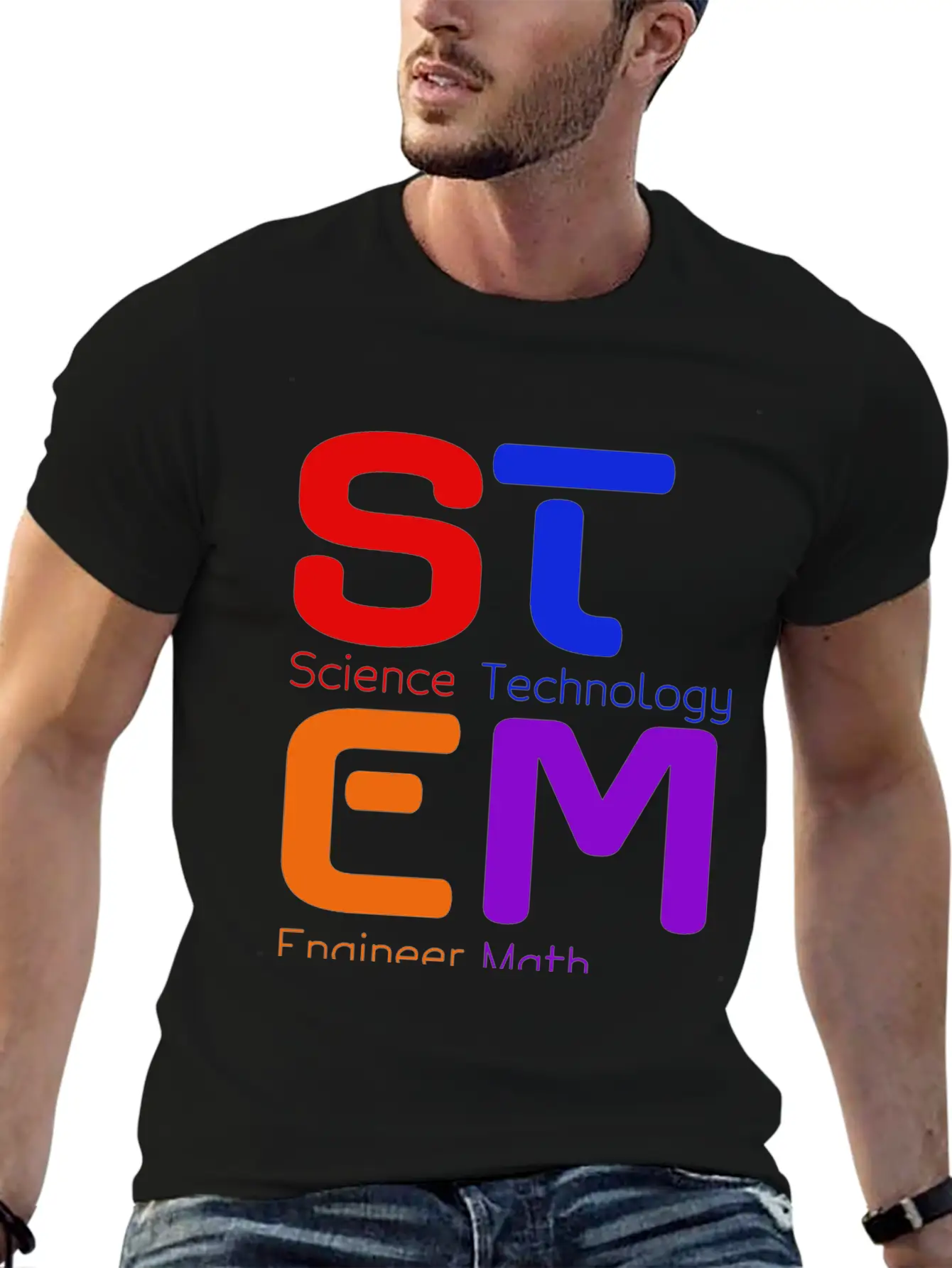 STEM Logo Basic Graphic T-Shirt – Daily Comfort In Soft Cotton
