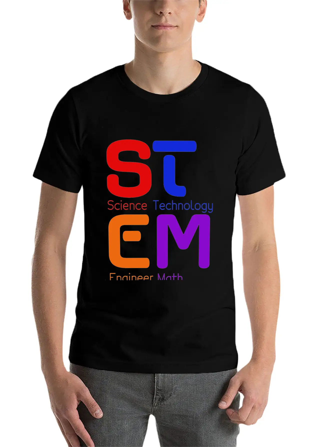STEM Logo Basic Graphic T-Shirt – Daily Comfort In Soft Cotton