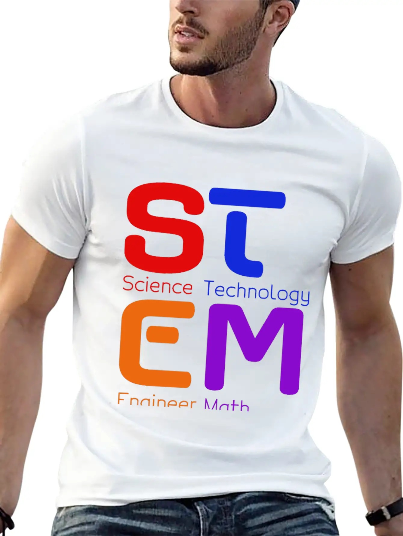 STEM Logo Basic Graphic T-Shirt – Daily Comfort In Soft Cotton