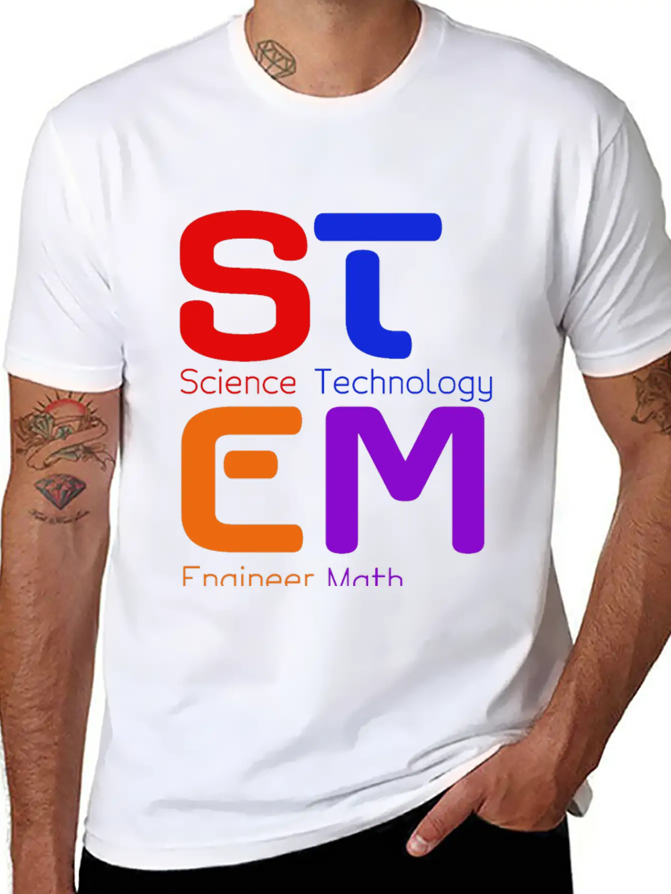 STEM Logo Basic Graphic T-Shirt – Daily Comfort In Soft Cotton