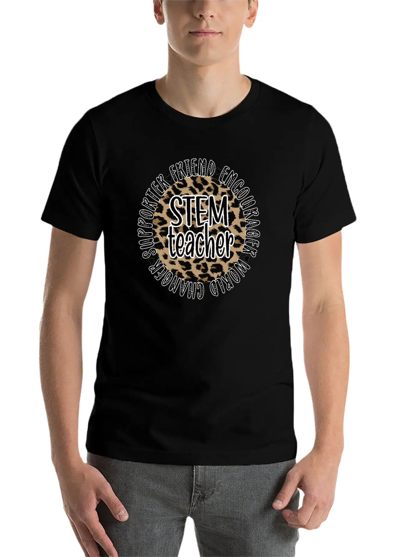 STEM Teacher Science Technology Engineering Math Unisex Short Sleeve Soft Cotton T-Shirt – Casual Everyday Wear
