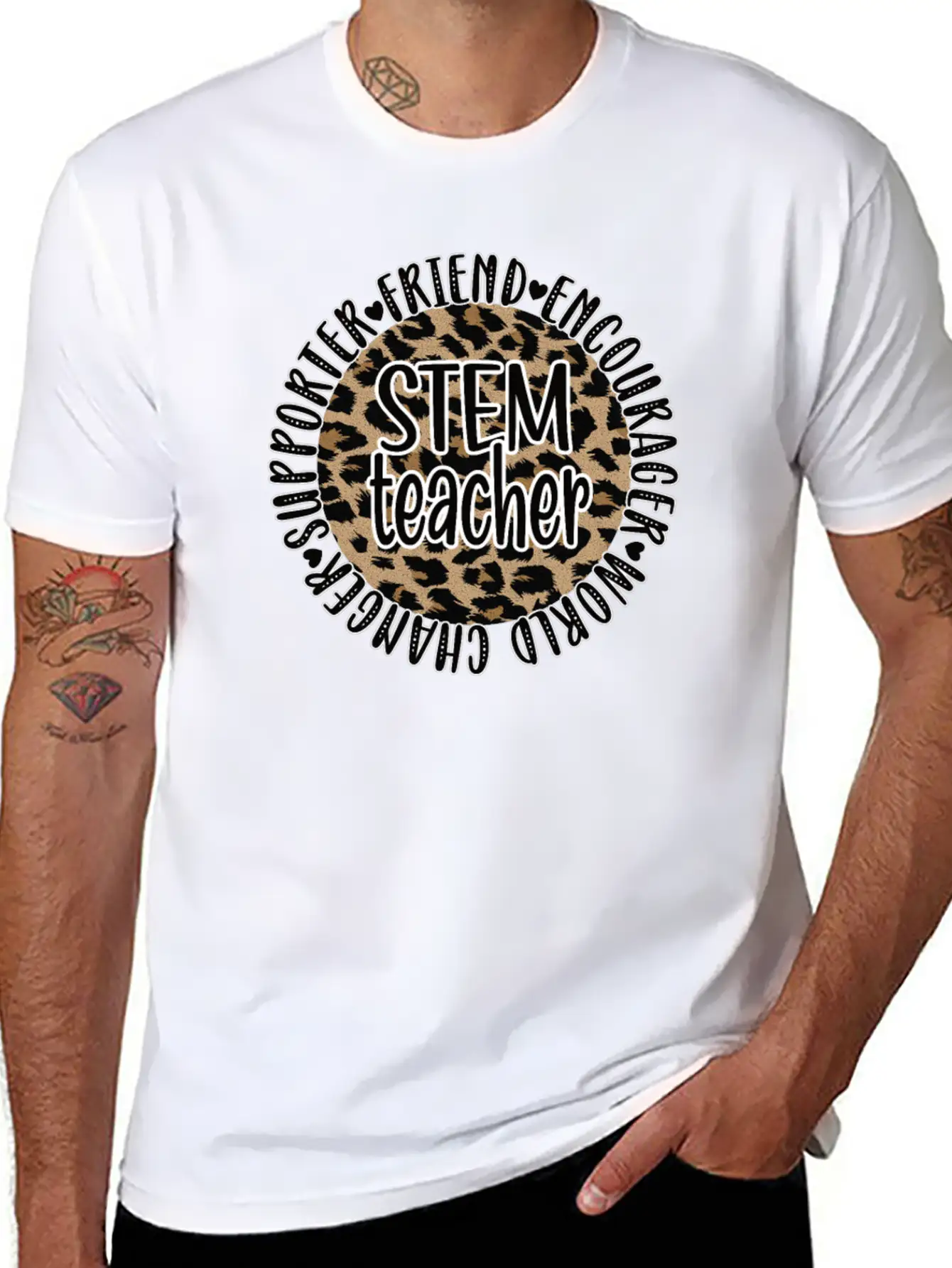 STEM Teacher Science Technology Engineering Math Unisex Short Sleeve Soft Cotton T-Shirt – Casual Everyday Wear