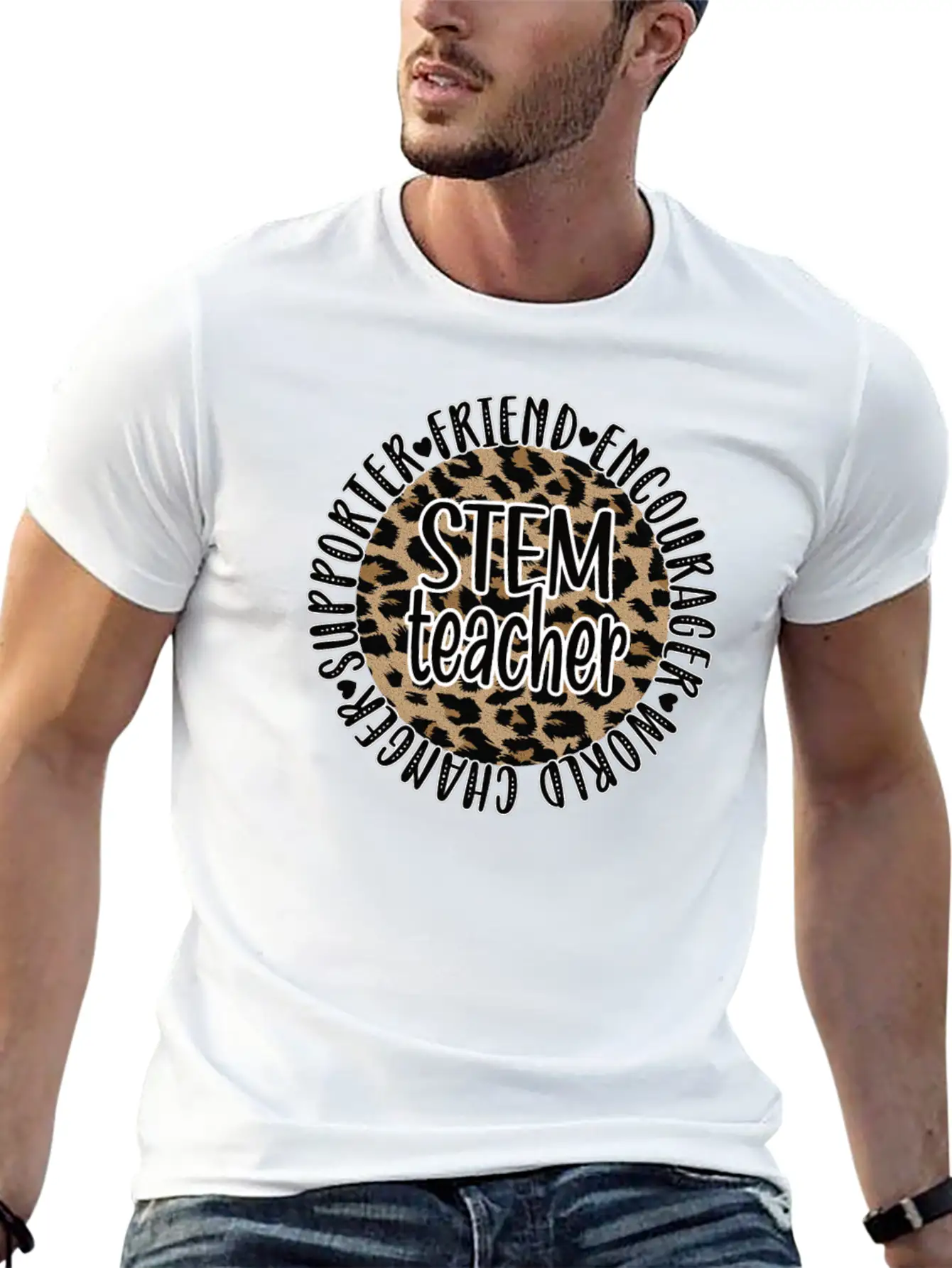 STEM Teacher Science Technology Engineering Math Unisex Short Sleeve Soft Cotton T-Shirt – Casual Everyday Wear