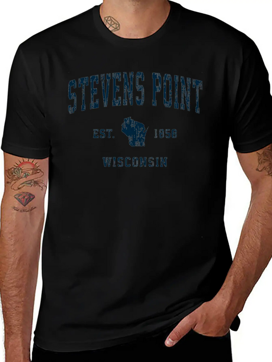 Stevens Point Wisconsin Wi Vintage Sports Design N Stylish Everyday T-Shirt – Unisex Basic Cotton Tee