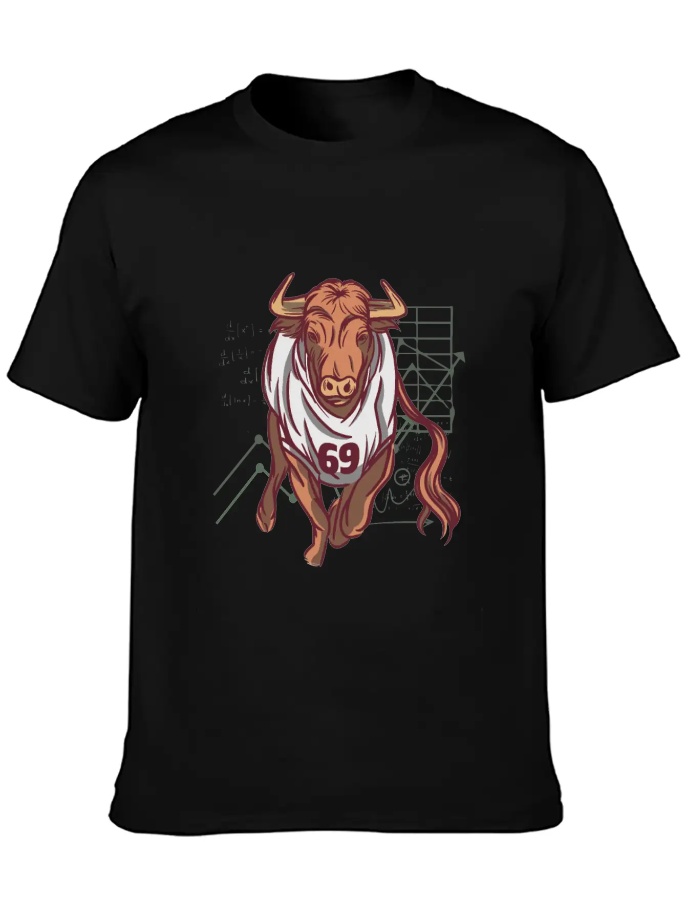 Stock Market Bull Running With 69 Shirt Essential Unisex Summer Tee – Soft Cotton Casual Fit