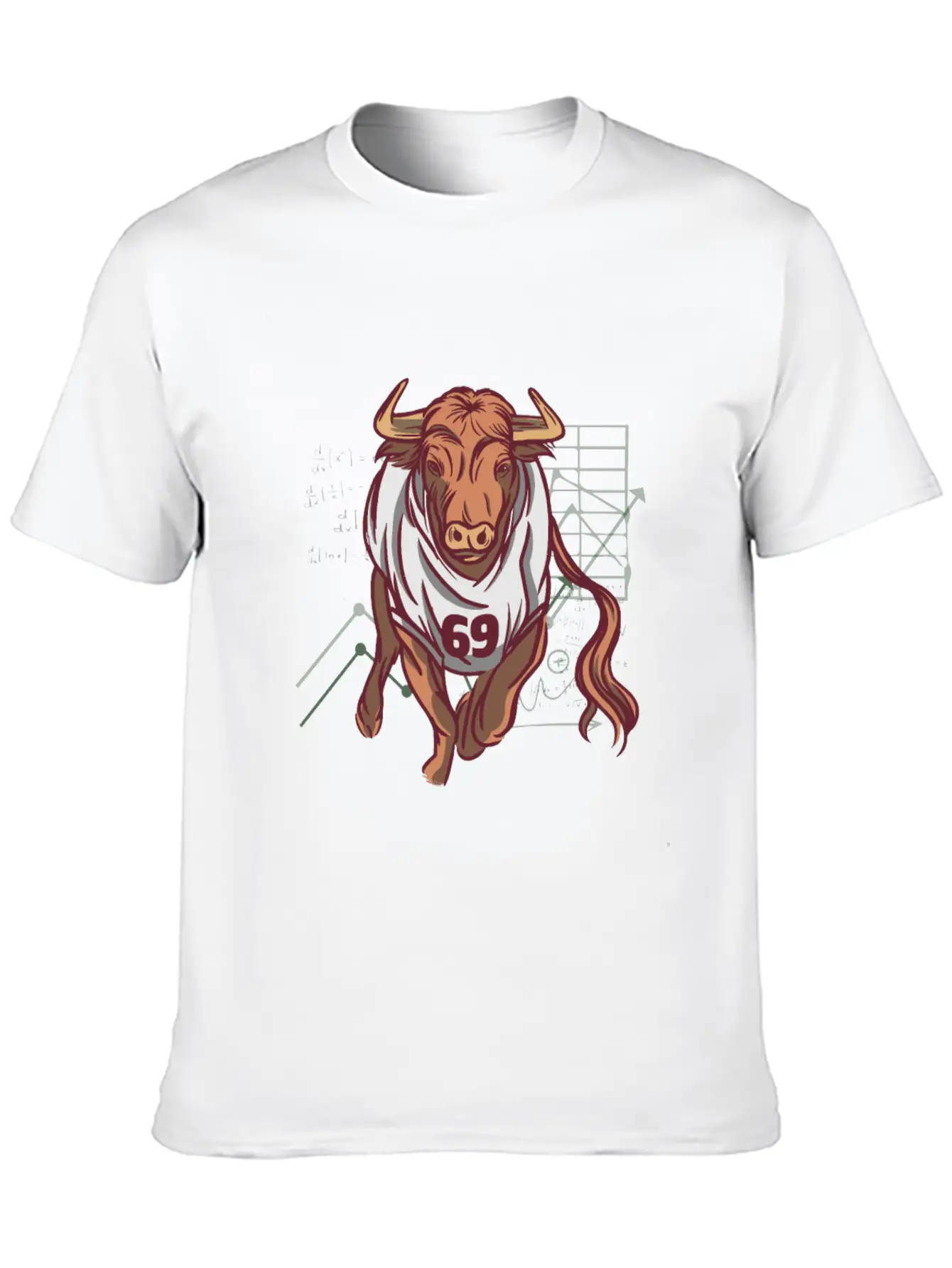 Stock Market Bull Running With 69 Shirt Essential Unisex Summer Tee – Soft Cotton Casual Fit