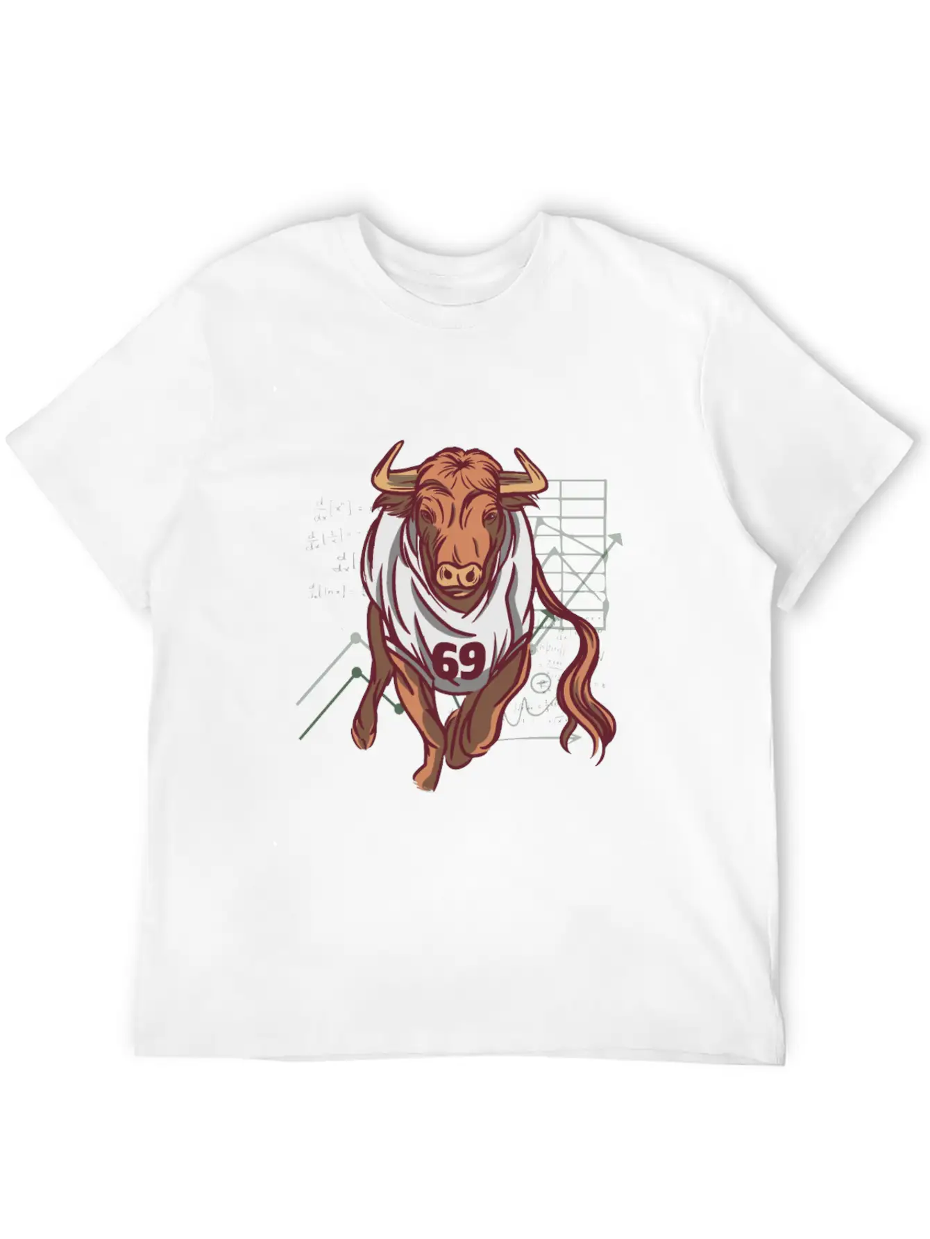 Stock Market Bull Running With 69 Shirt Essential Unisex Summer Tee – Soft Cotton Casual Fit