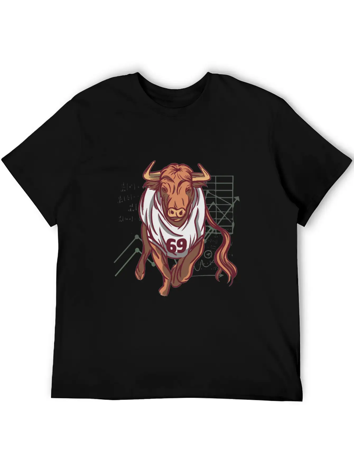 Stock Market Bull Running With 69 Shirt Essential Unisex Summer Tee – Soft Cotton Casual Fit