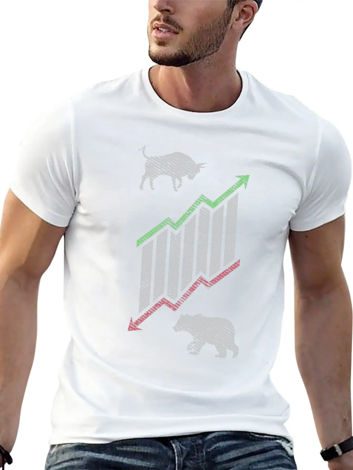 Stock Market Bulls And Bears Market Gift Essential Unisex Summer Tee – Soft Cotton Casual Fit