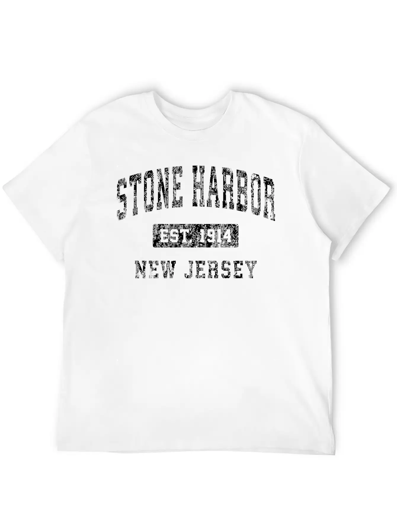 Stone Harbor New Jersey Nj Vintage Established Spo Basic Graphic T-Shirt – Daily Comfort In Soft Cotton
