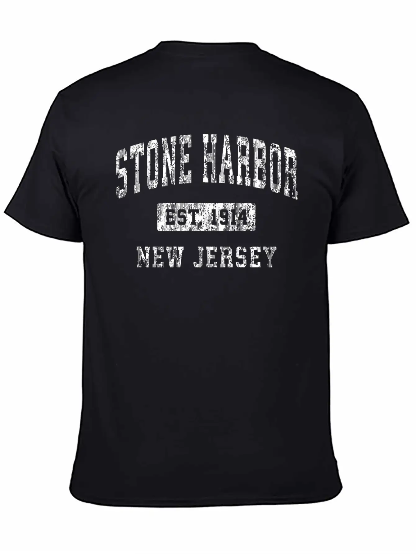 Stone Harbor New Jersey Nj Vintage Established Spo Basic Graphic T-Shirt – Daily Comfort In Soft Cotton