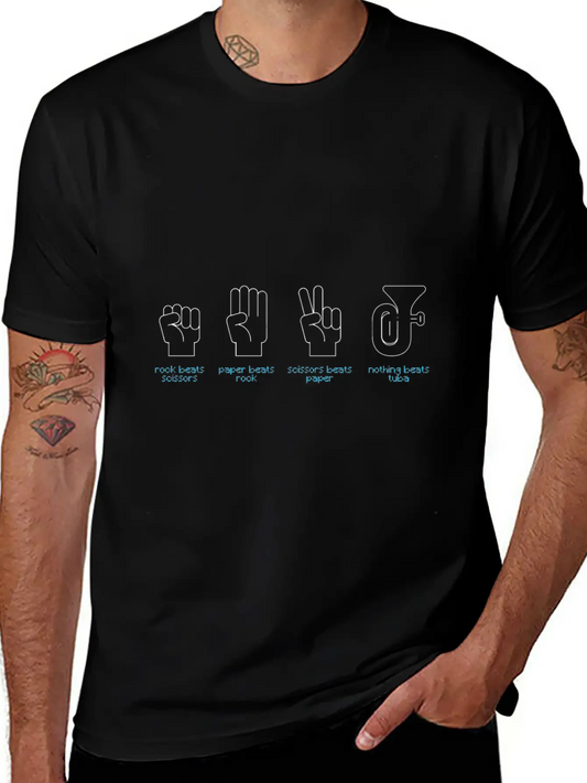 Stone Scissors Paper Tuba Essential Unisex Summer Tee – Soft Cotton Casual Fit