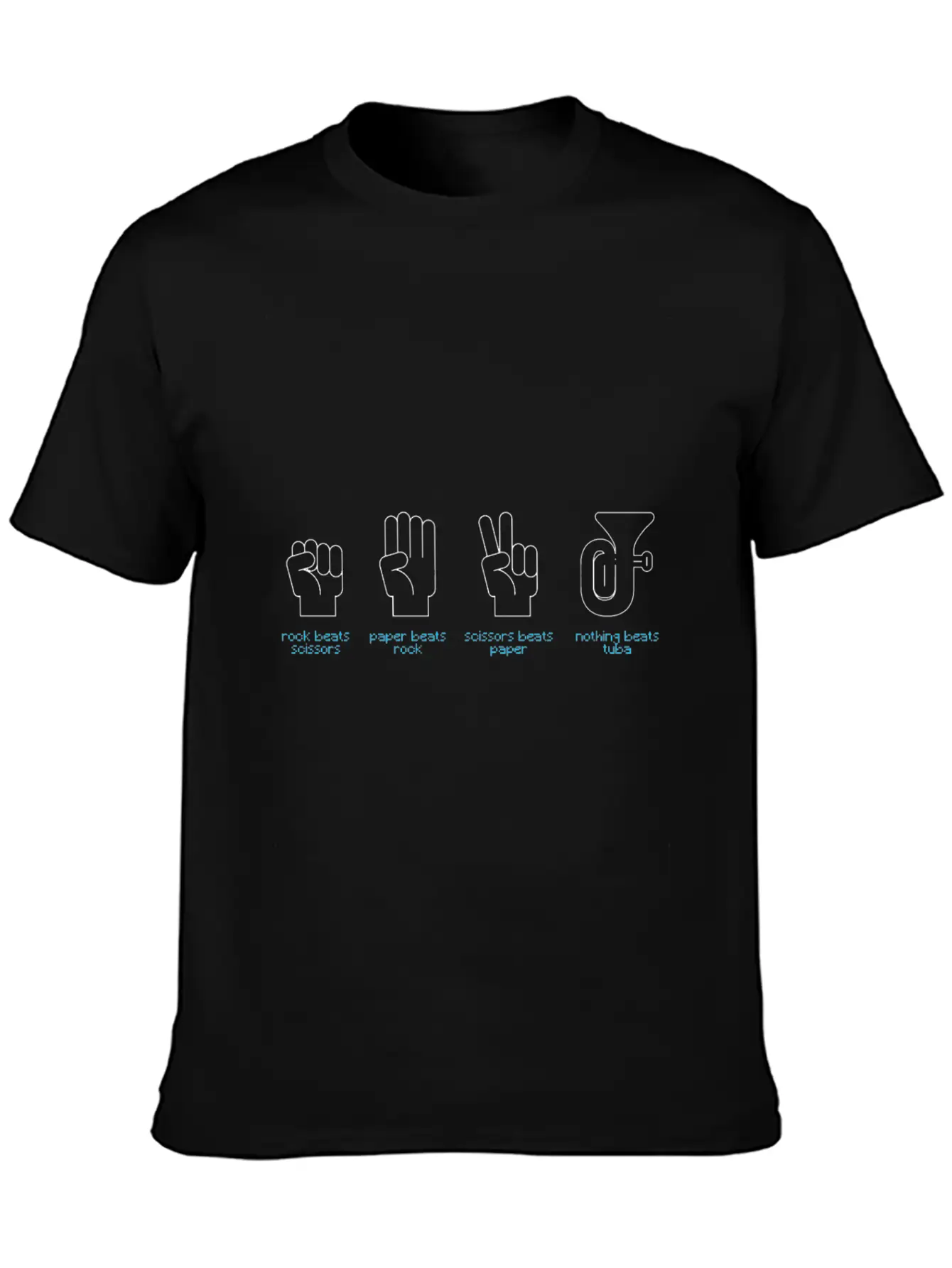 Stone Scissors Paper Tuba Essential Unisex Summer Tee – Soft Cotton Casual Fit