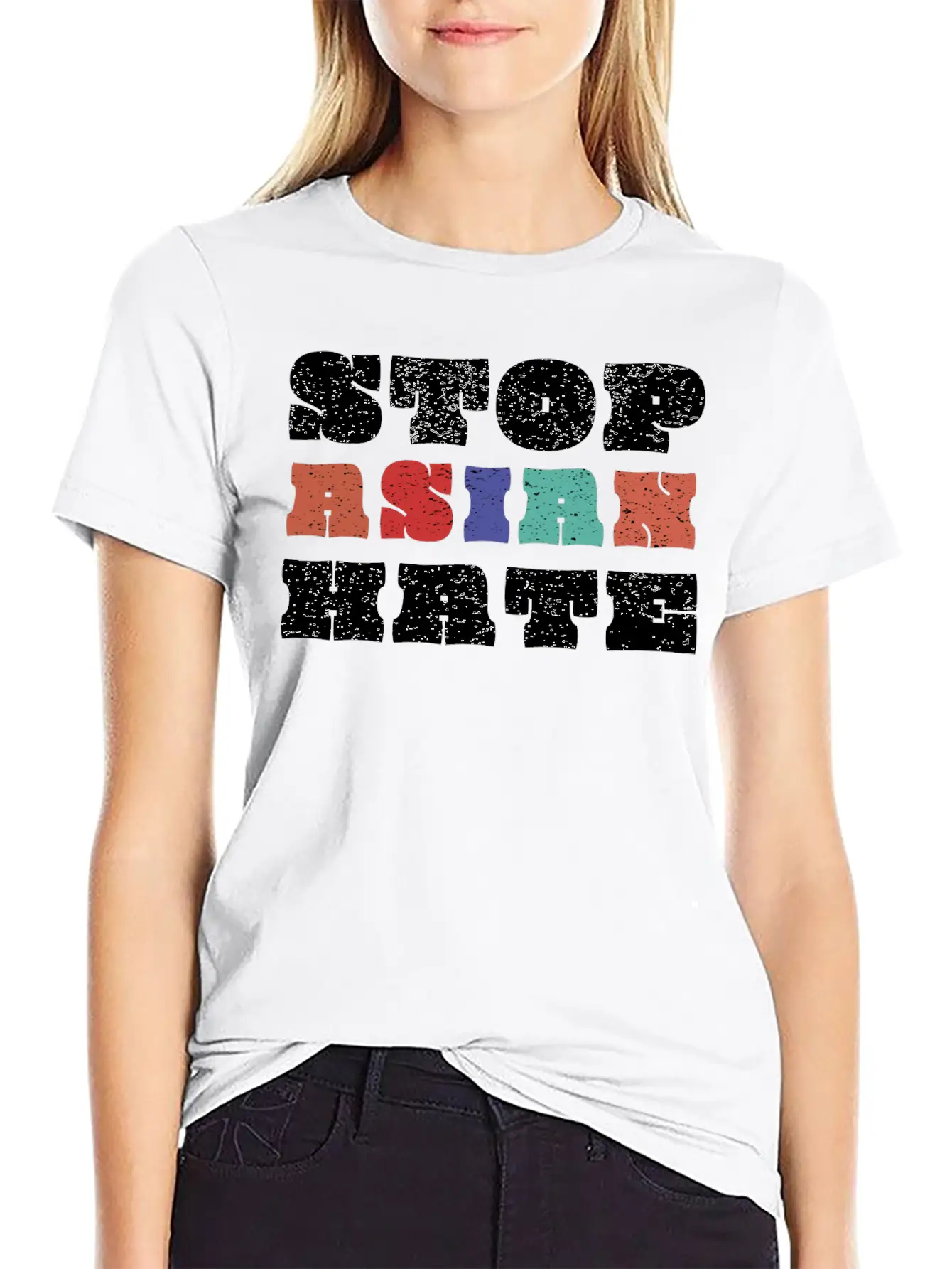 Stop Asian Hate Tee Stop Asian Hate Asian Lives Ma Comfortable Minimalist Graphic Tee – Summer Style Essential