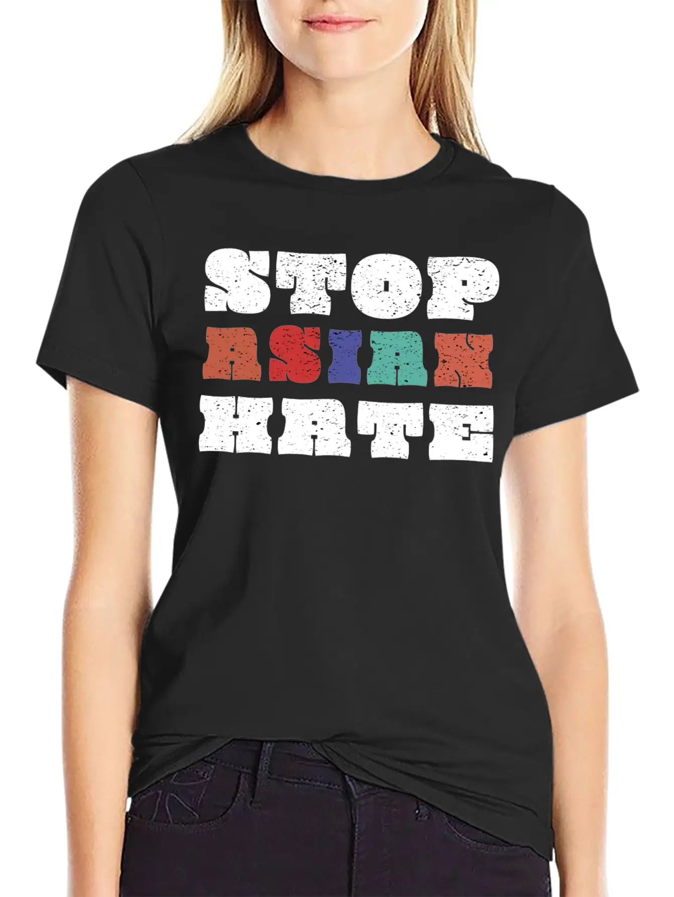Stop Asian Hate Tee Stop Asian Hate Asian Lives Ma Comfortable Minimalist Graphic Tee – Summer Style Essential