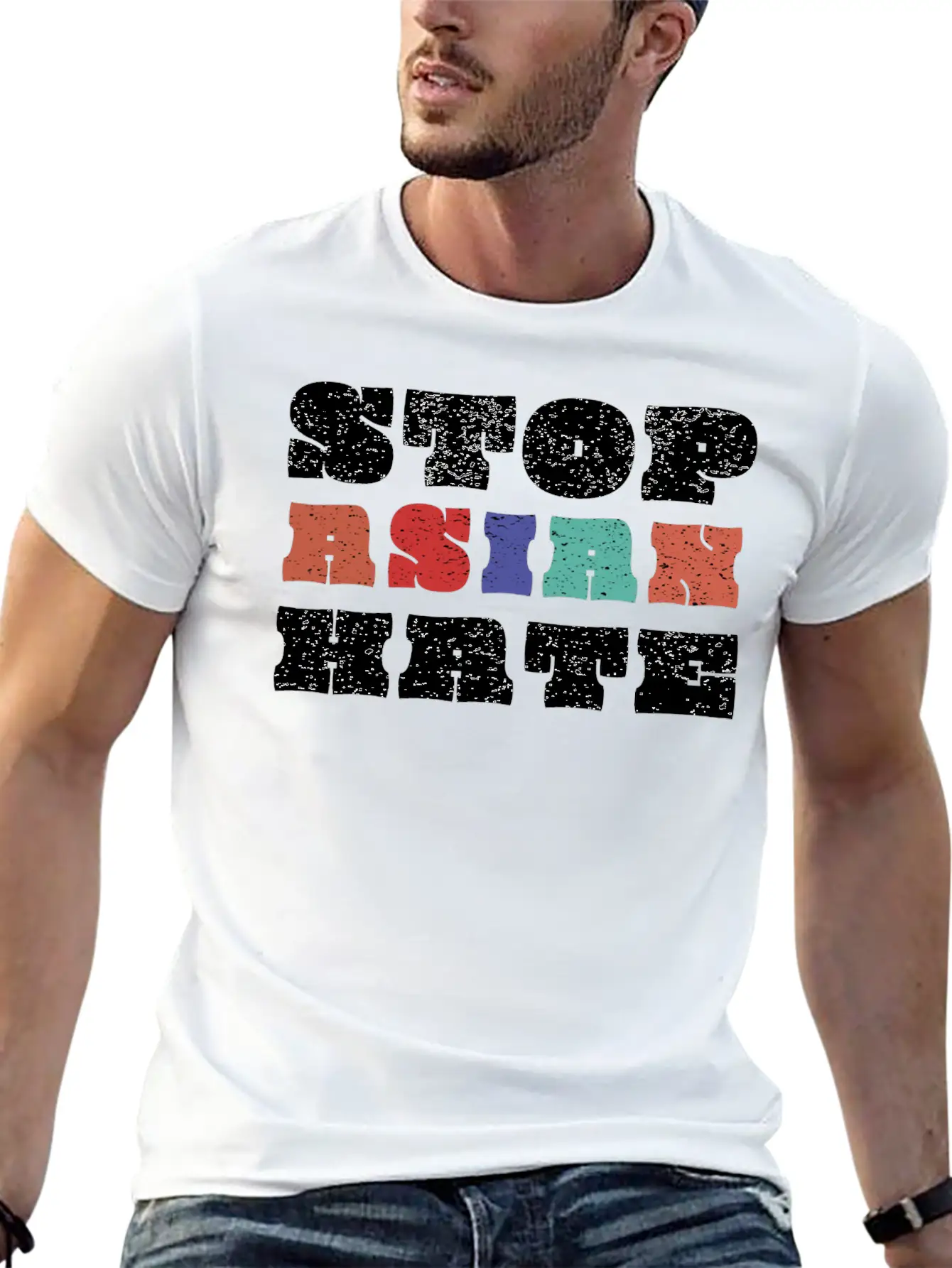Stop Asian Hate Tee Stop Asian Hate Asian Lives Ma Comfortable Minimalist Graphic Tee – Summer Style Essential