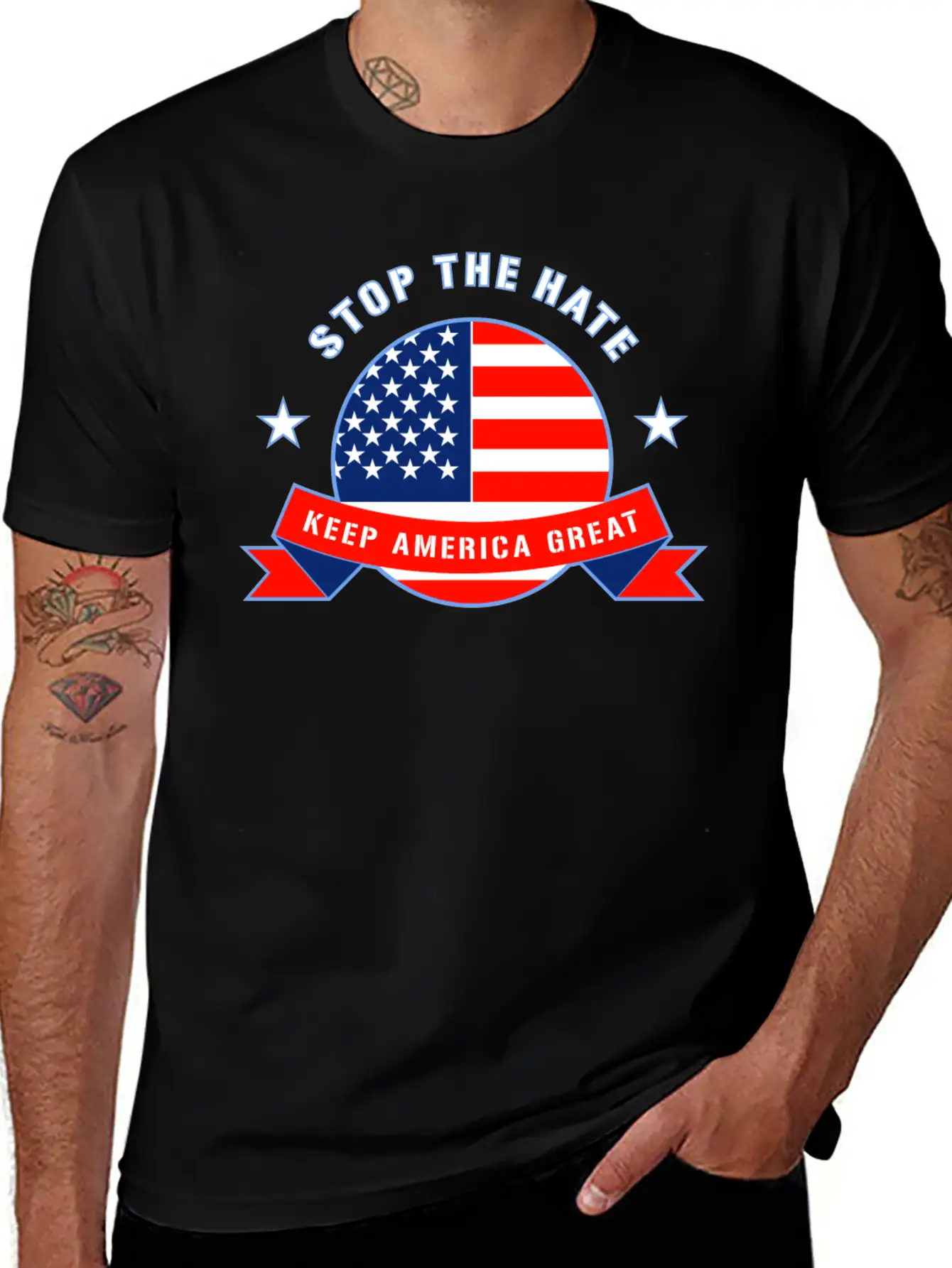 Stop The Hate Stylish Everyday T-Shirt – Unisex Basic Cotton Tee