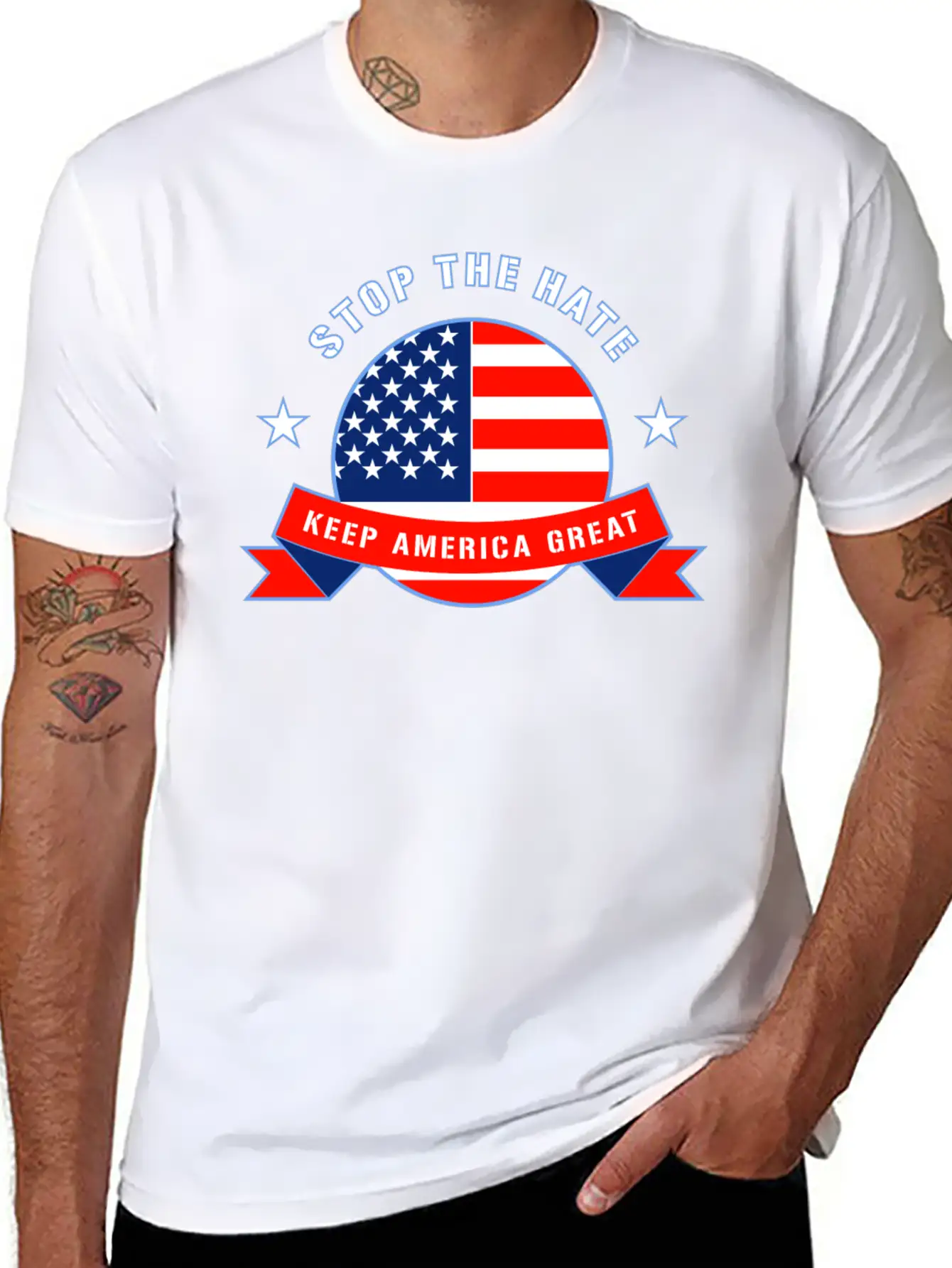 Stop The Hate Stylish Everyday T-Shirt – Unisex Basic Cotton Tee