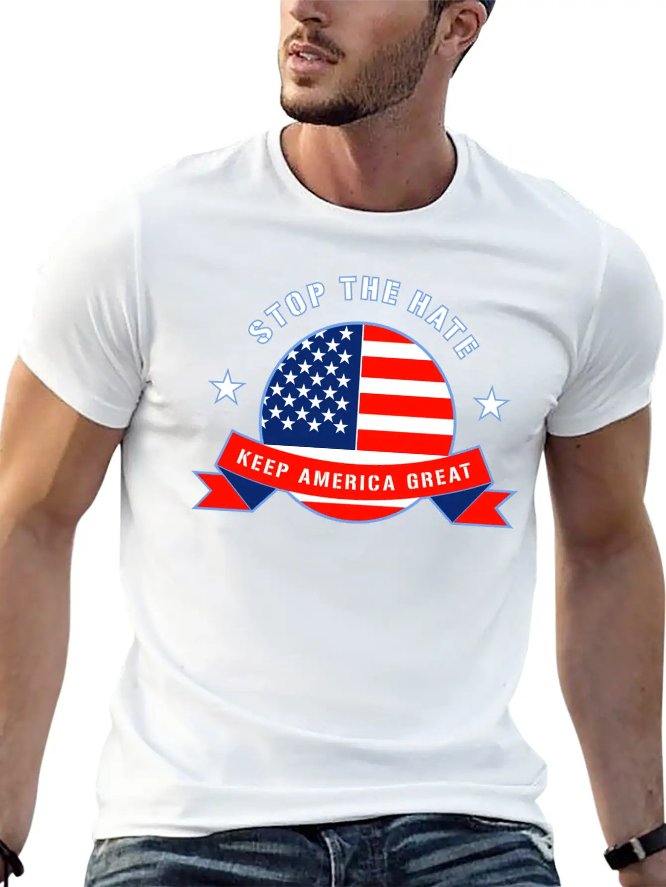 Stop The Hate Stylish Everyday T-Shirt – Unisex Basic Cotton Tee
