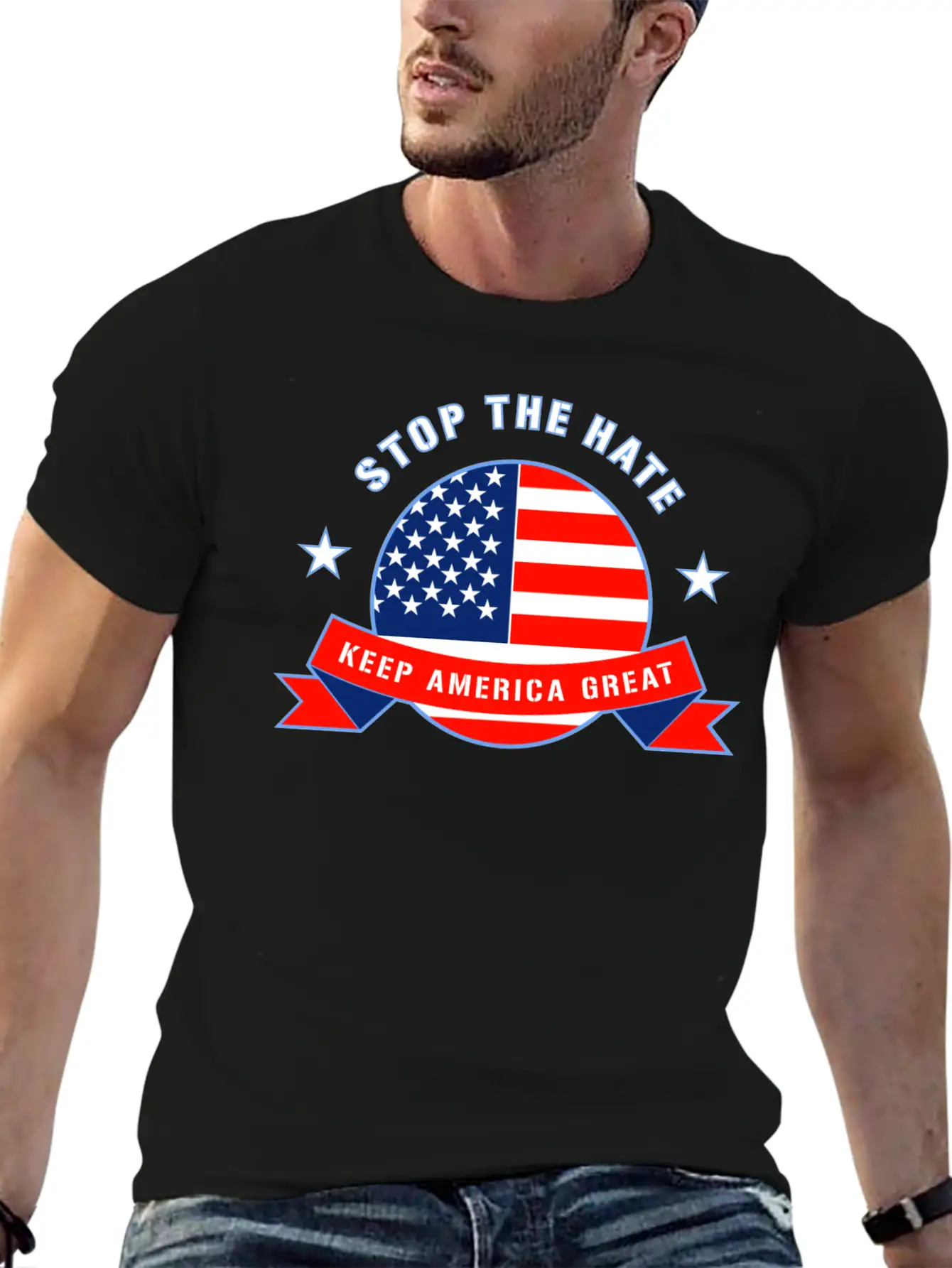 Stop The Hate Stylish Everyday T-Shirt – Unisex Basic Cotton Tee