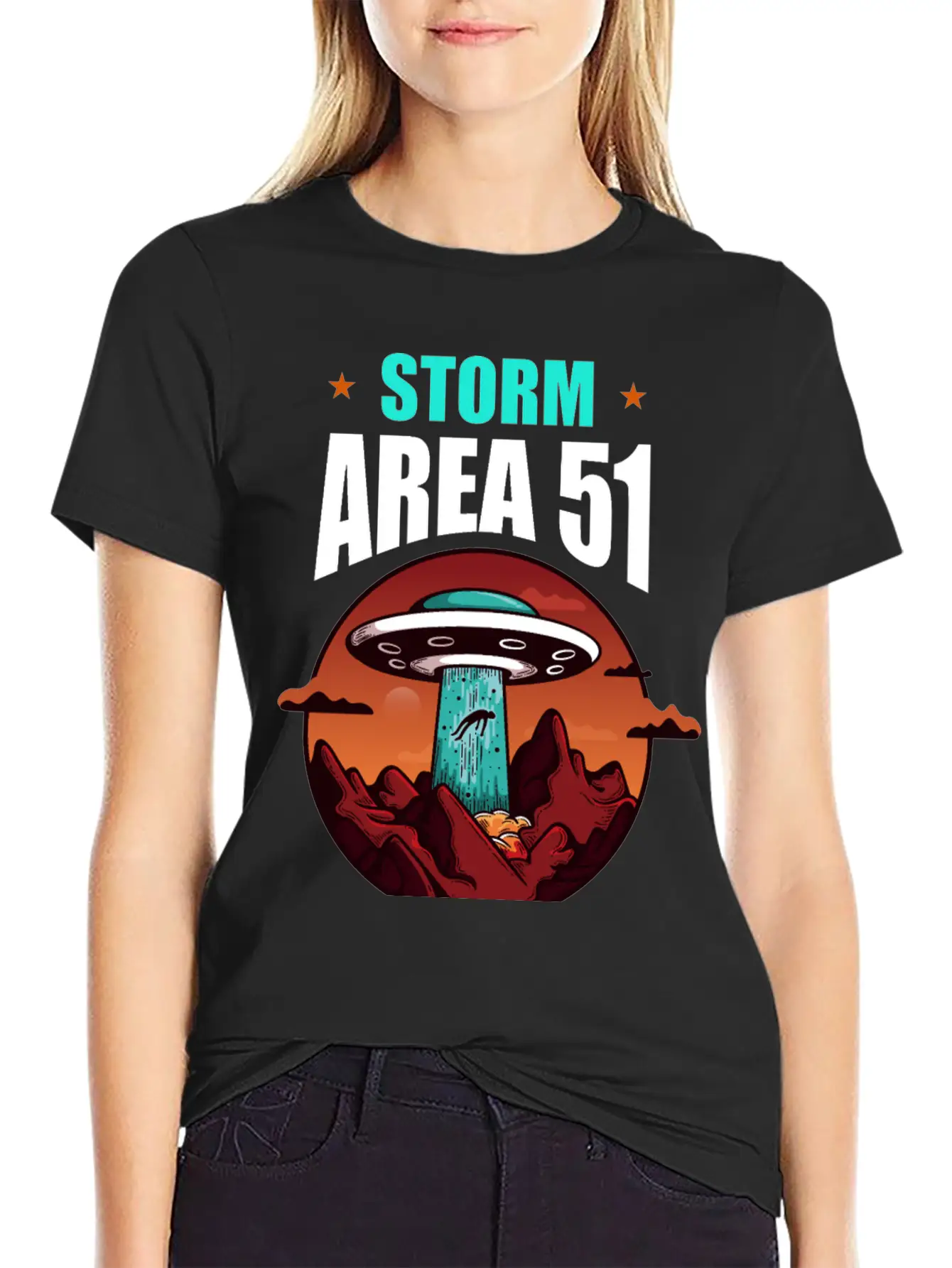 Storm Area 51 Stylish Everyday T-Shirt – Unisex Basic Cotton Tee