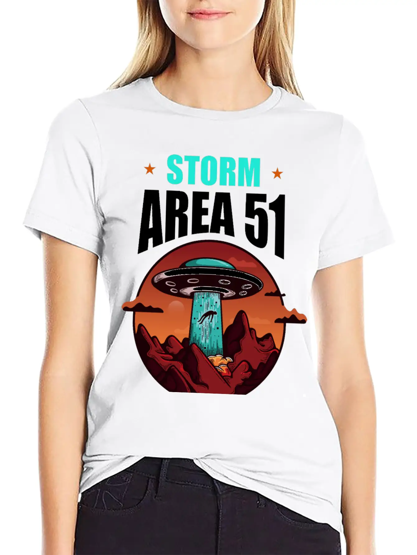 Storm Area 51 Stylish Everyday T-Shirt – Unisex Basic Cotton Tee