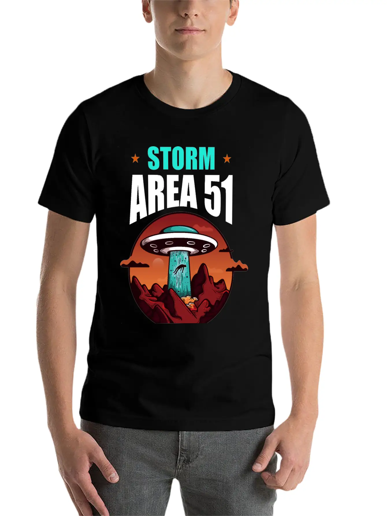 Storm Area 51 Stylish Everyday T-Shirt – Unisex Basic Cotton Tee