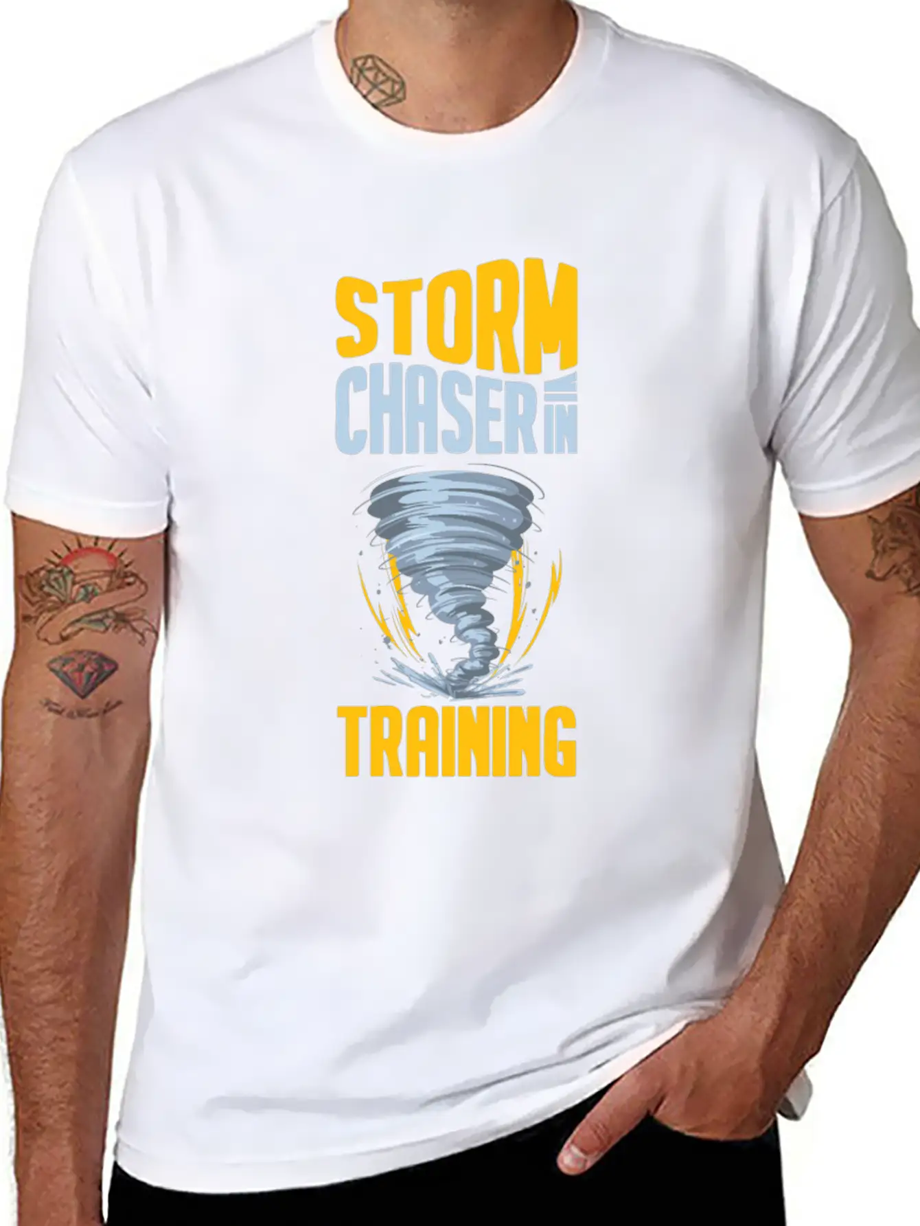 Storm Chaser Funny Tornado Twister Weather Hunter Stylish Everyday T-Shirt – Unisex Basic Cotton Tee