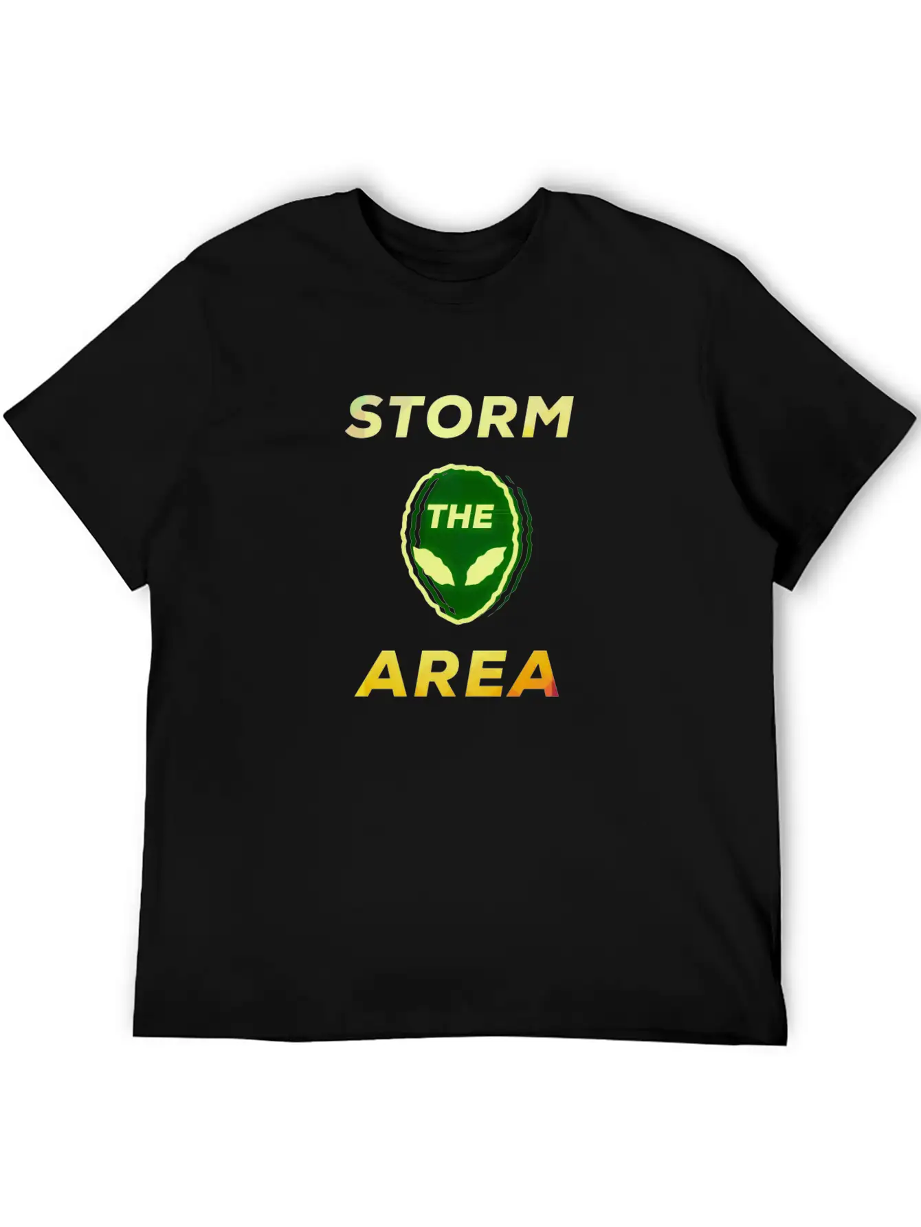 Storm The Area Alien UFO Space Giftidea Basic Graphic T-Shirt – Daily Comfort In Soft Cotton