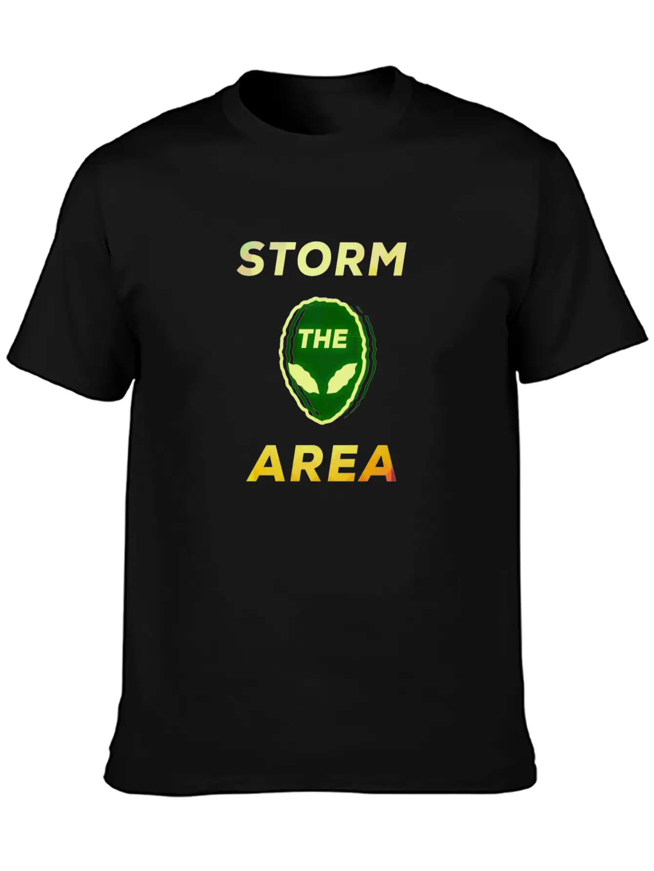 Storm The Area Alien UFO Space Giftidea Basic Graphic T-Shirt – Daily Comfort In Soft Cotton
