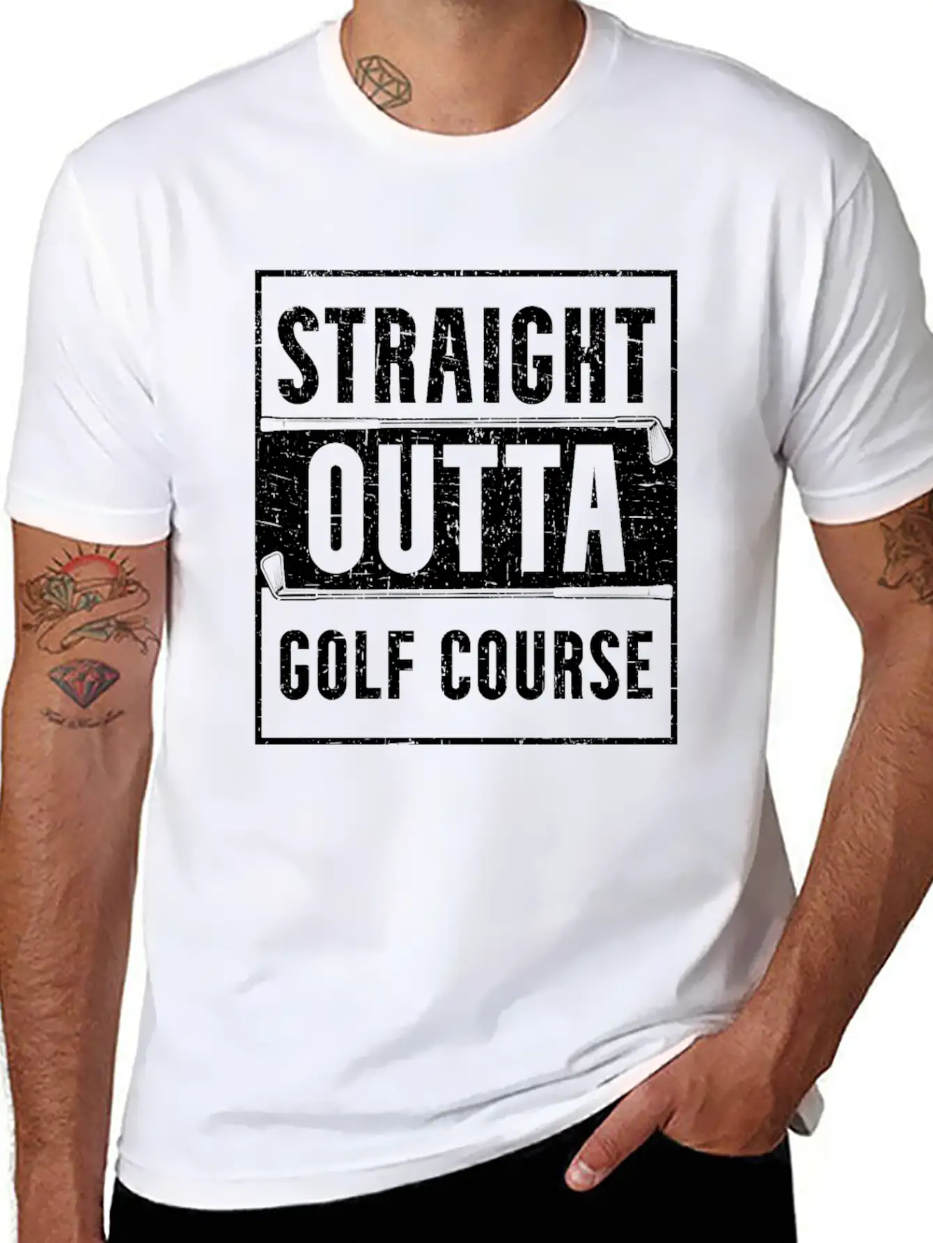 Straight Outta Golf Course Golfer Golfing Golfing Essential Unisex Summer Tee – Soft Cotton Casual Fit