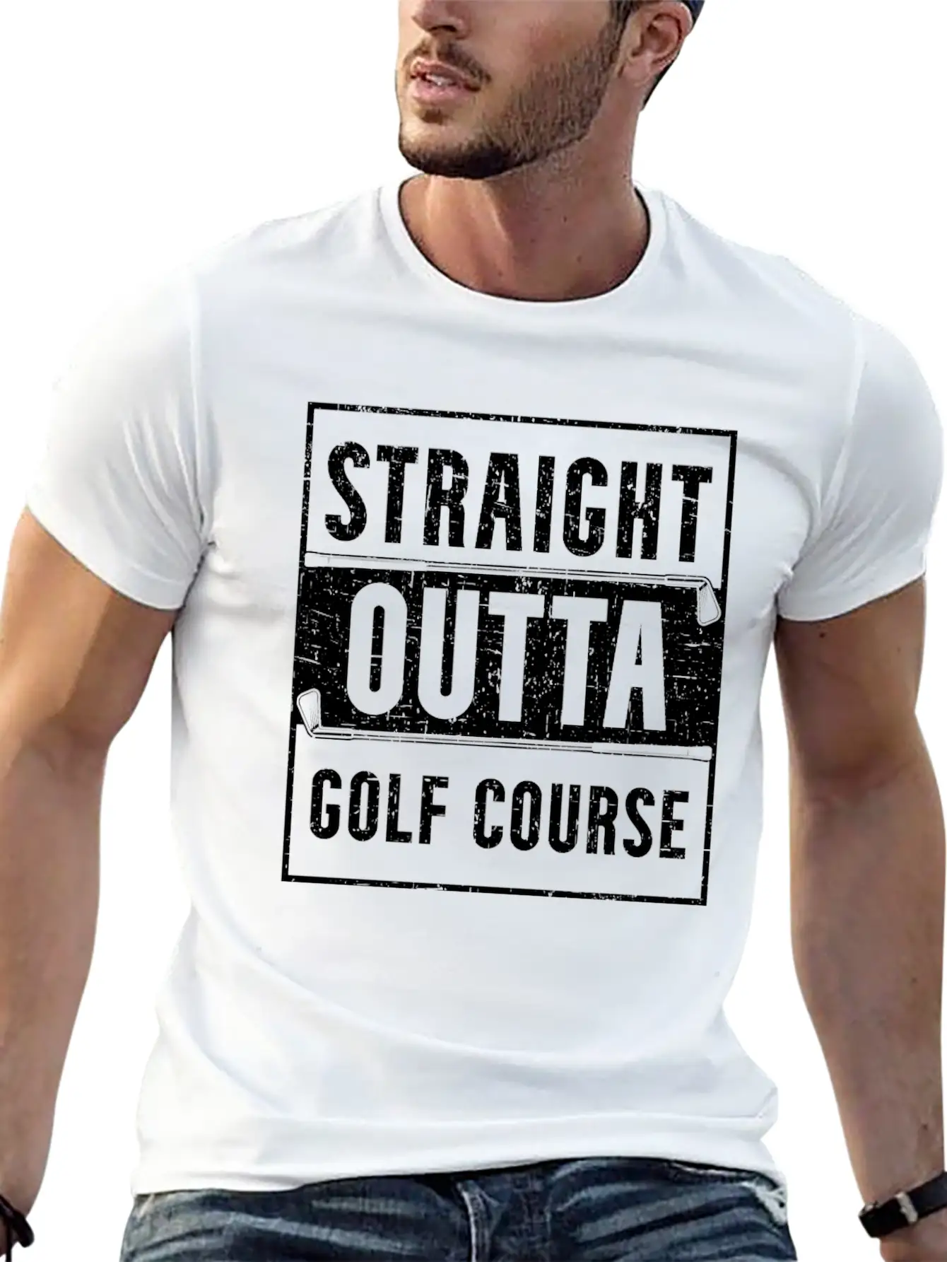 Straight Outta Golf Course Golfer Golfing Golfing Essential Unisex Summer Tee – Soft Cotton Casual Fit