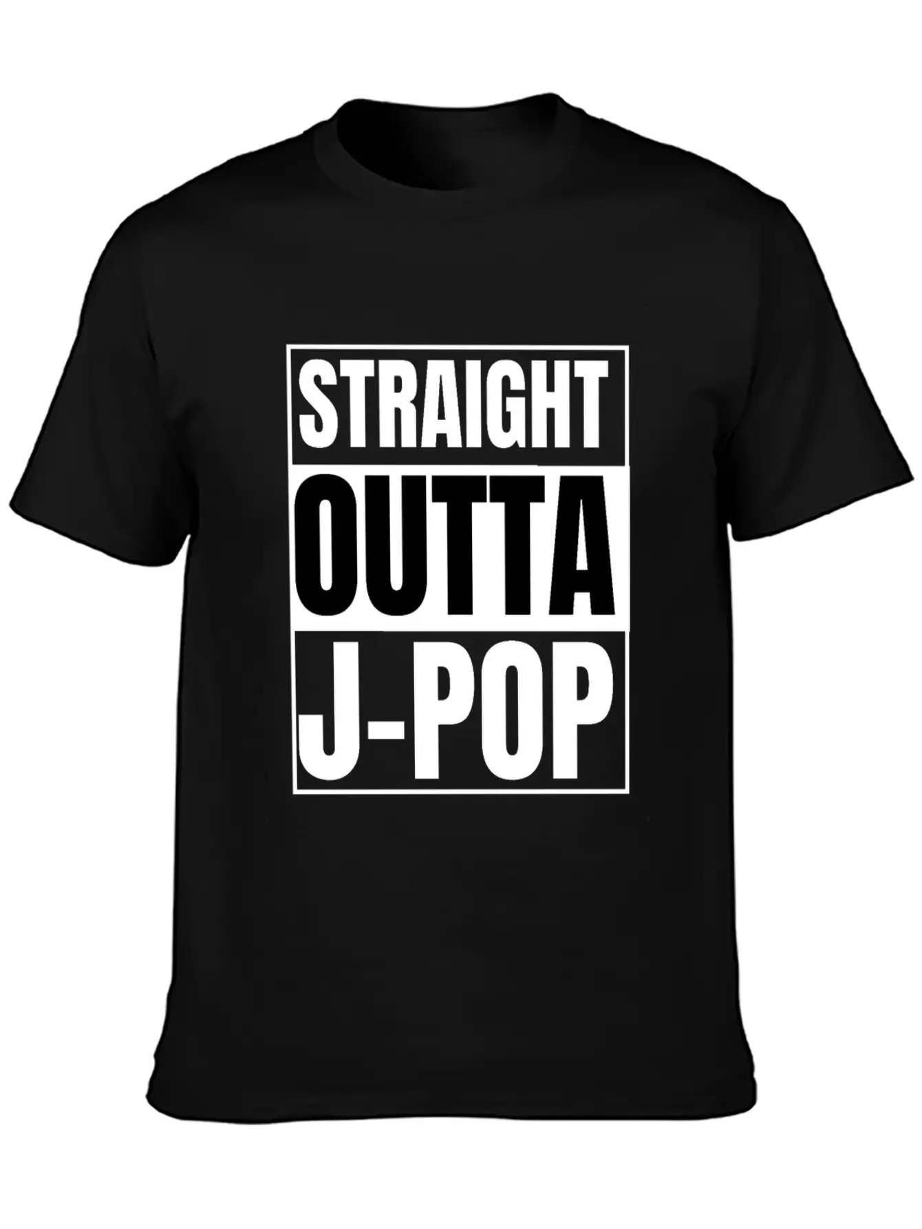 Straight Outta J-pop : J-pop Merch : J-pop Gifts Stylish Everyday T-Shirt – Unisex Basic Cotton Tee