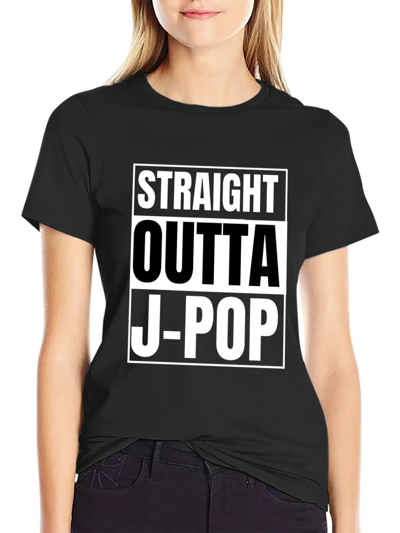 Straight Outta J-pop : J-pop Merch : J-pop Gifts Stylish Everyday T-Shirt – Unisex Basic Cotton Tee