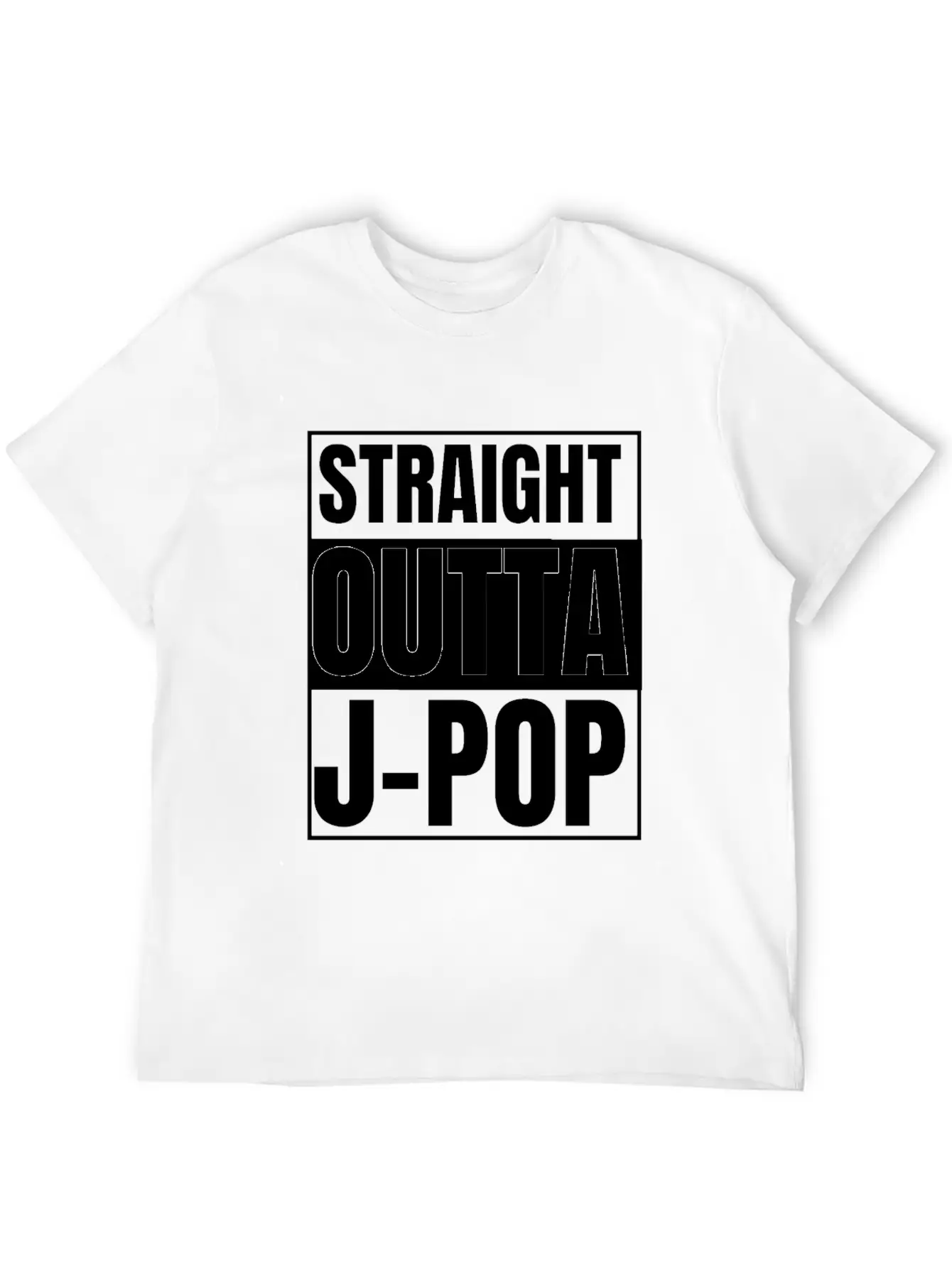 Straight Outta J-pop : J-pop Merch : J-pop Gifts Stylish Everyday T-Shirt – Unisex Basic Cotton Tee